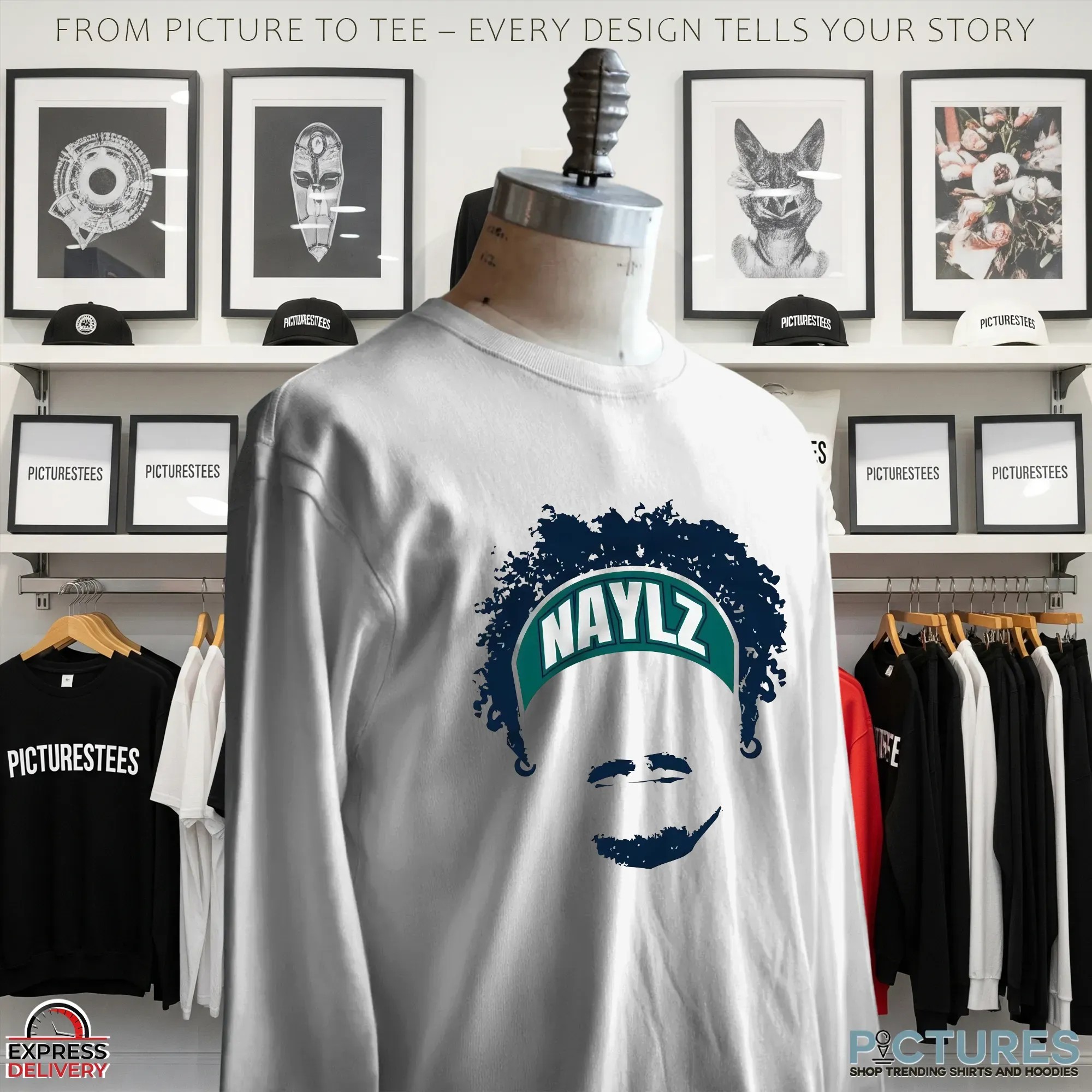 Naylz Mlb Seattle Mariners Josh Naylor Big Head T Shirt