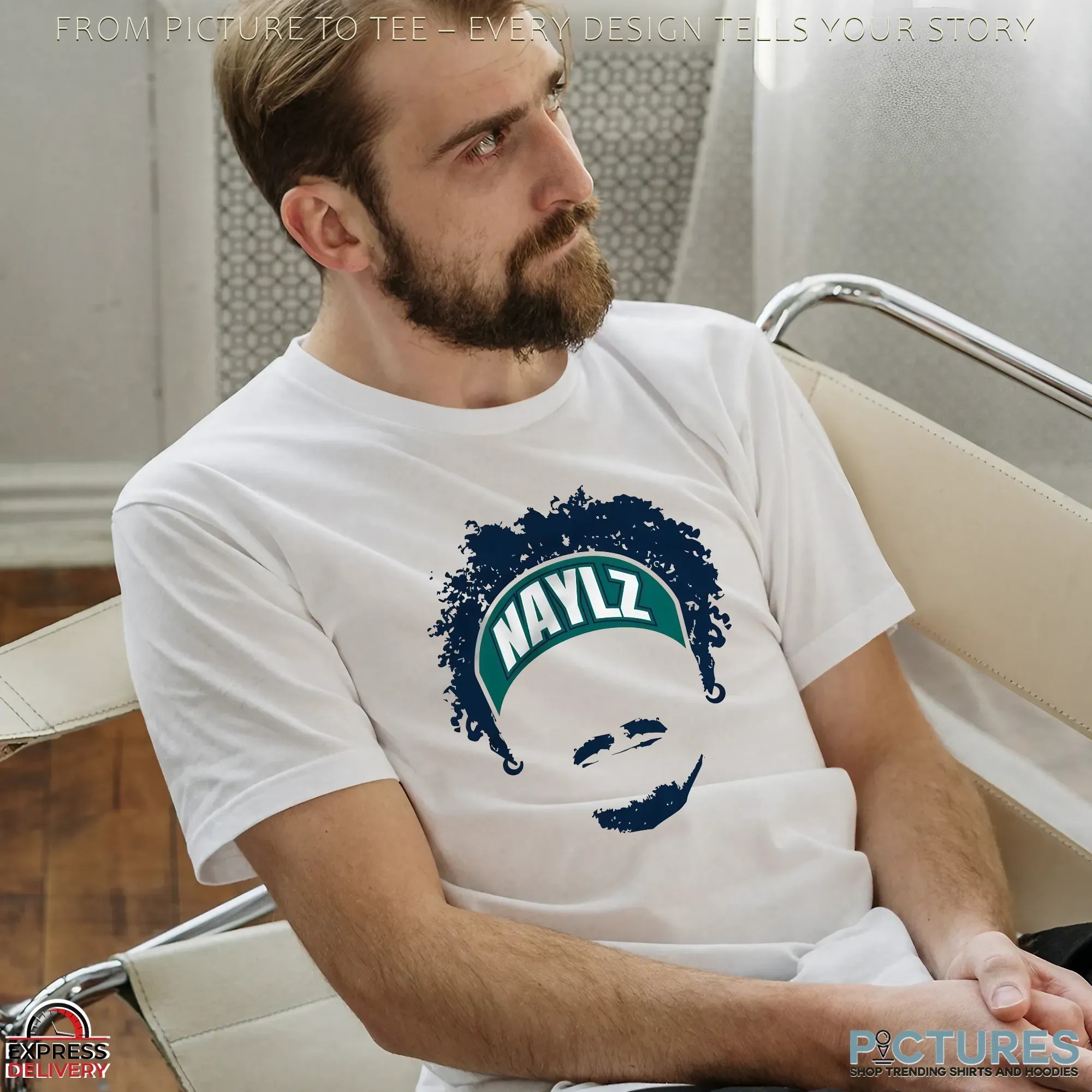 Naylz Mlb Seattle Mariners Josh Naylor Big Head T Shirt