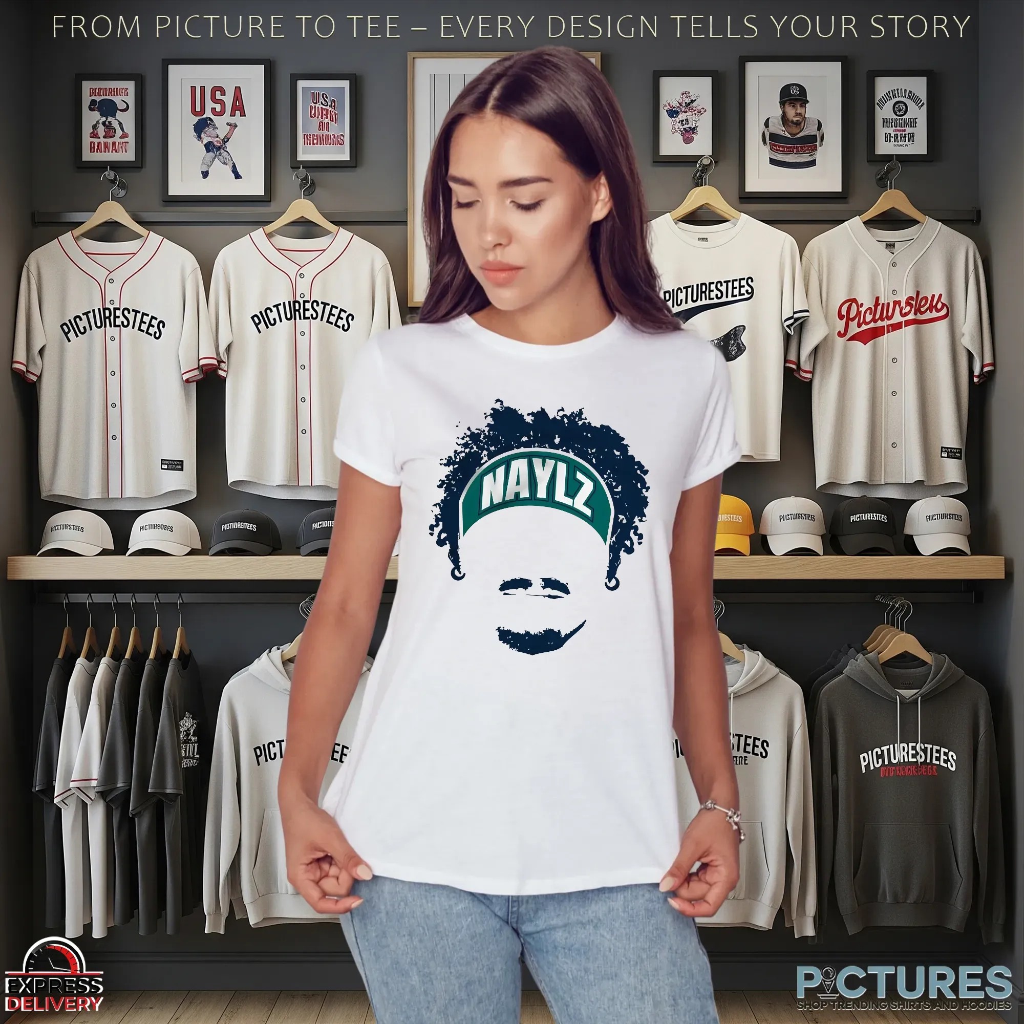 Naylz Mlb Seattle Mariners Josh Naylor Big Head T Shirt