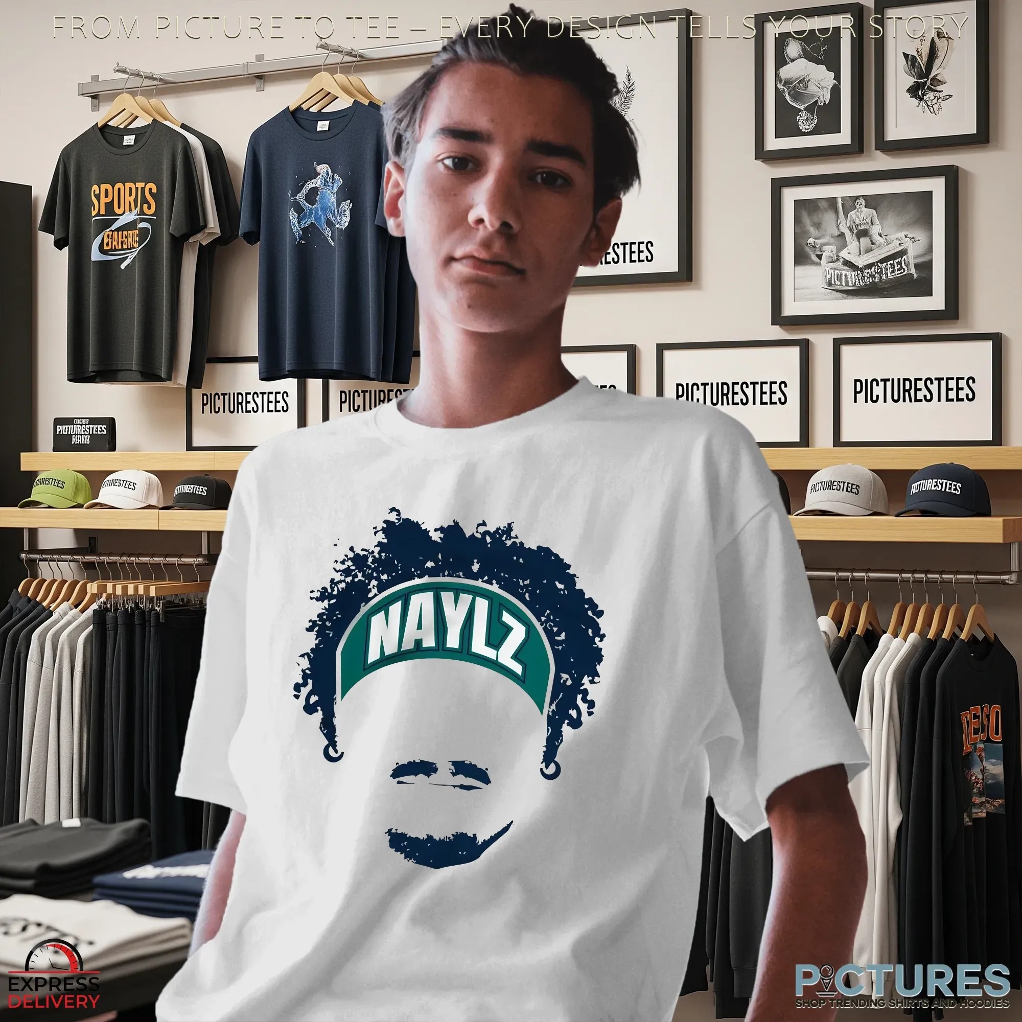 Naylz Mlb Seattle Mariners Josh Naylor Big Head T Shirt