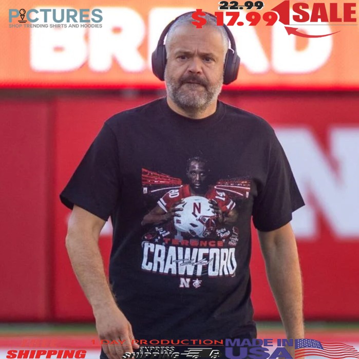 Nebraska head coach Matt Rhule Wearing Terence Crawford T Shirt