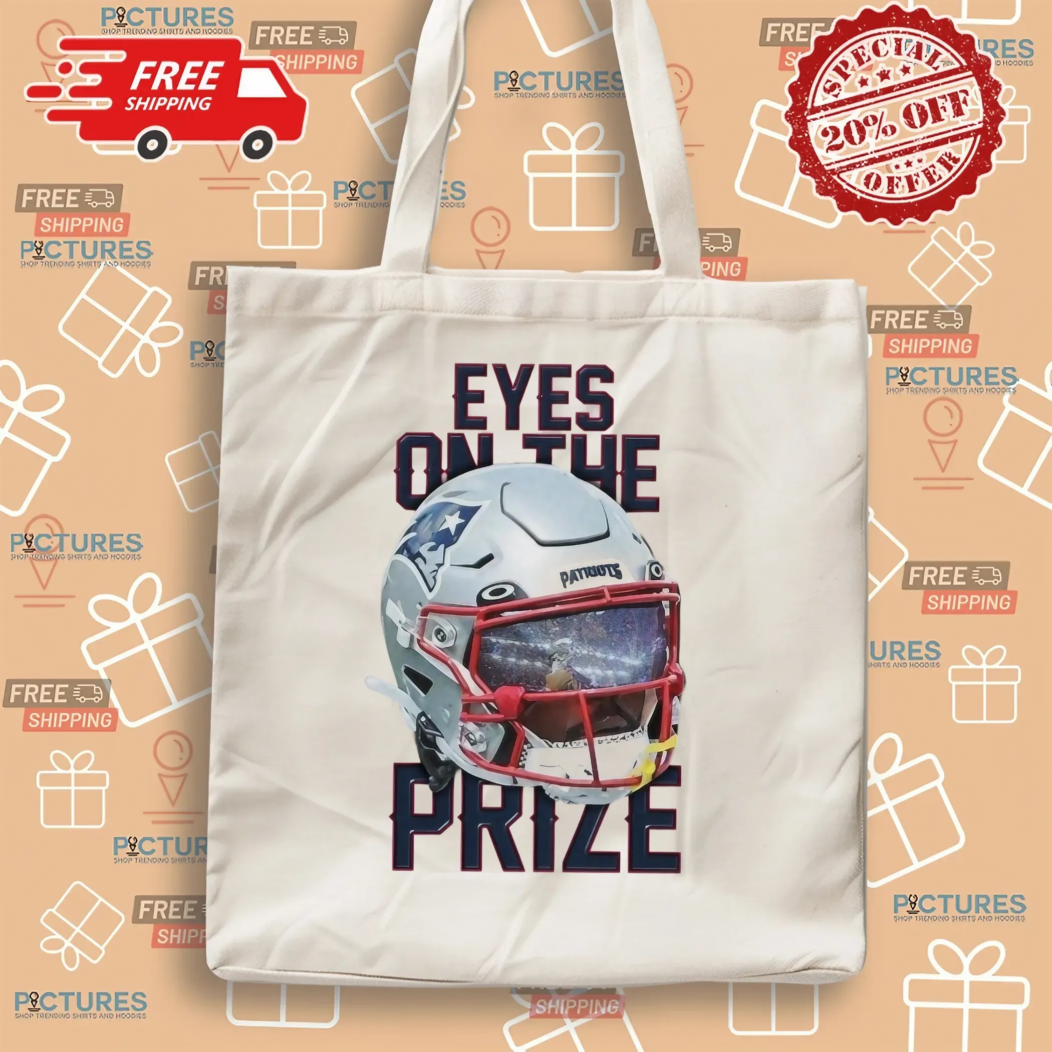 New England Patriots Diggs Eyes On The Prize Helmet T Shirt