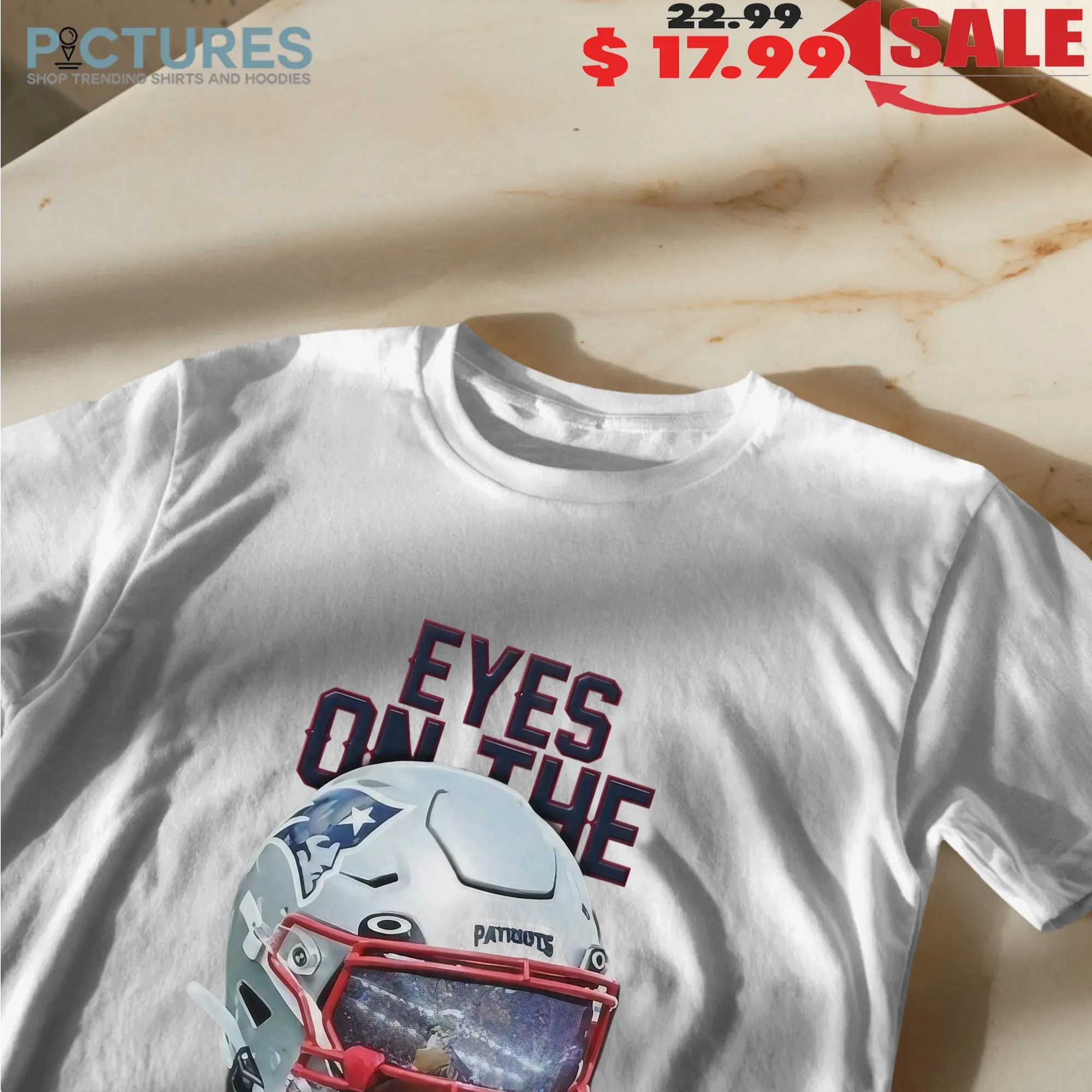 New England Patriots Diggs Eyes On The Prize Helmet T Shirt