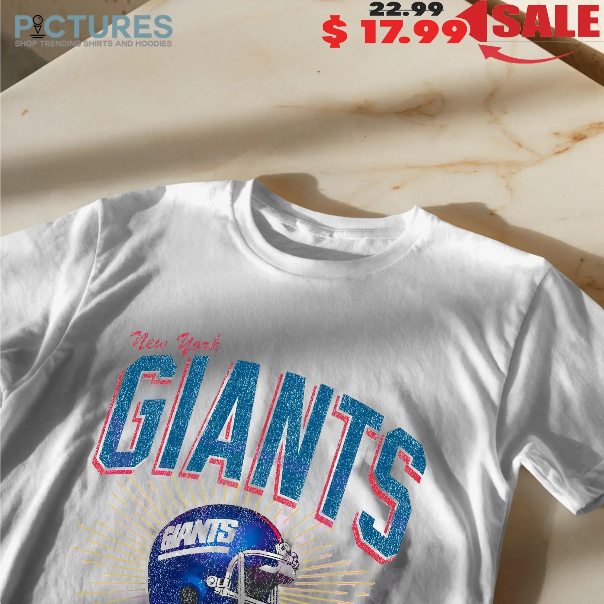 New York Giants Historic Prime Football Helmet Vintage T Shirt