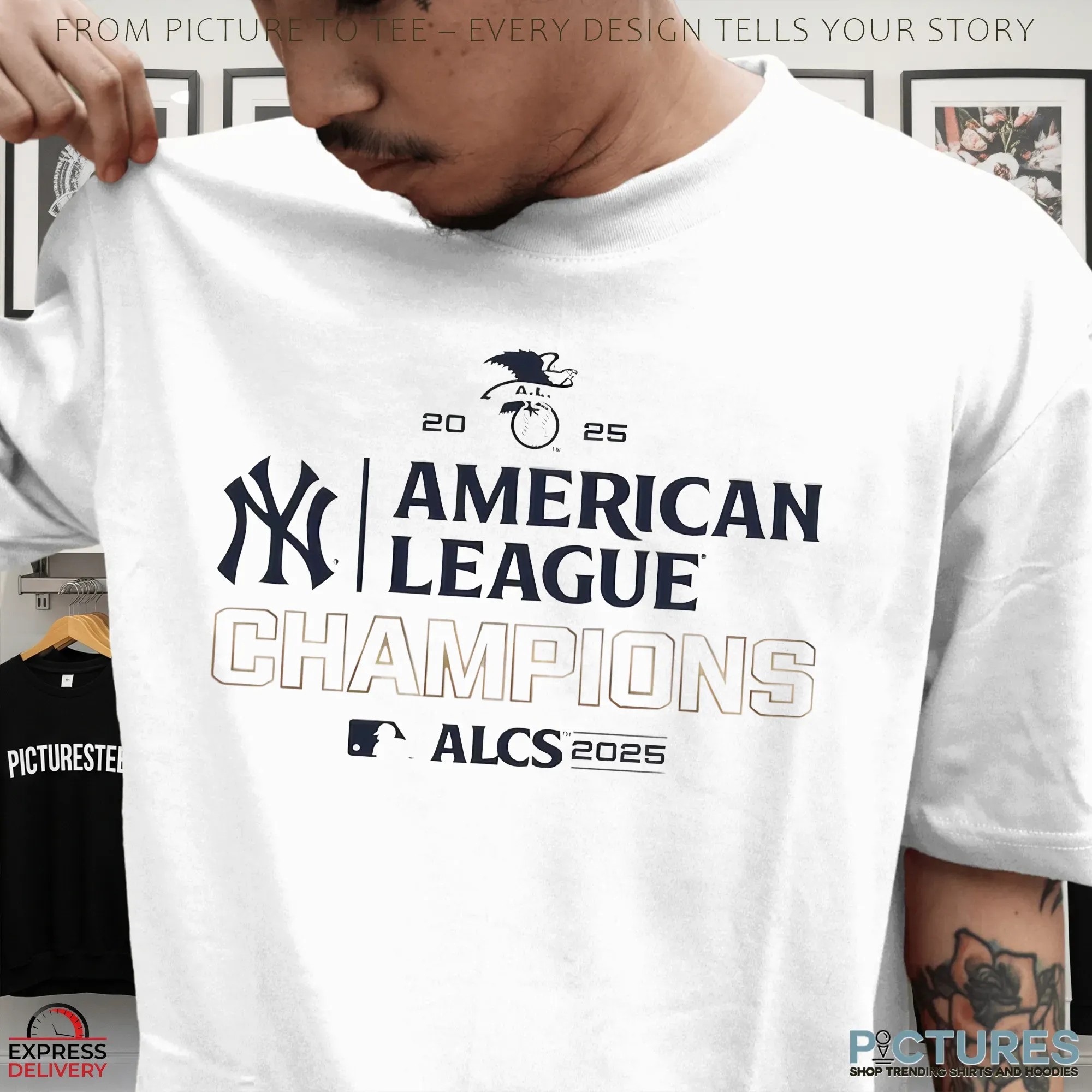 New York Yankees 2025 ALCS Champions Locker Room T Shirt