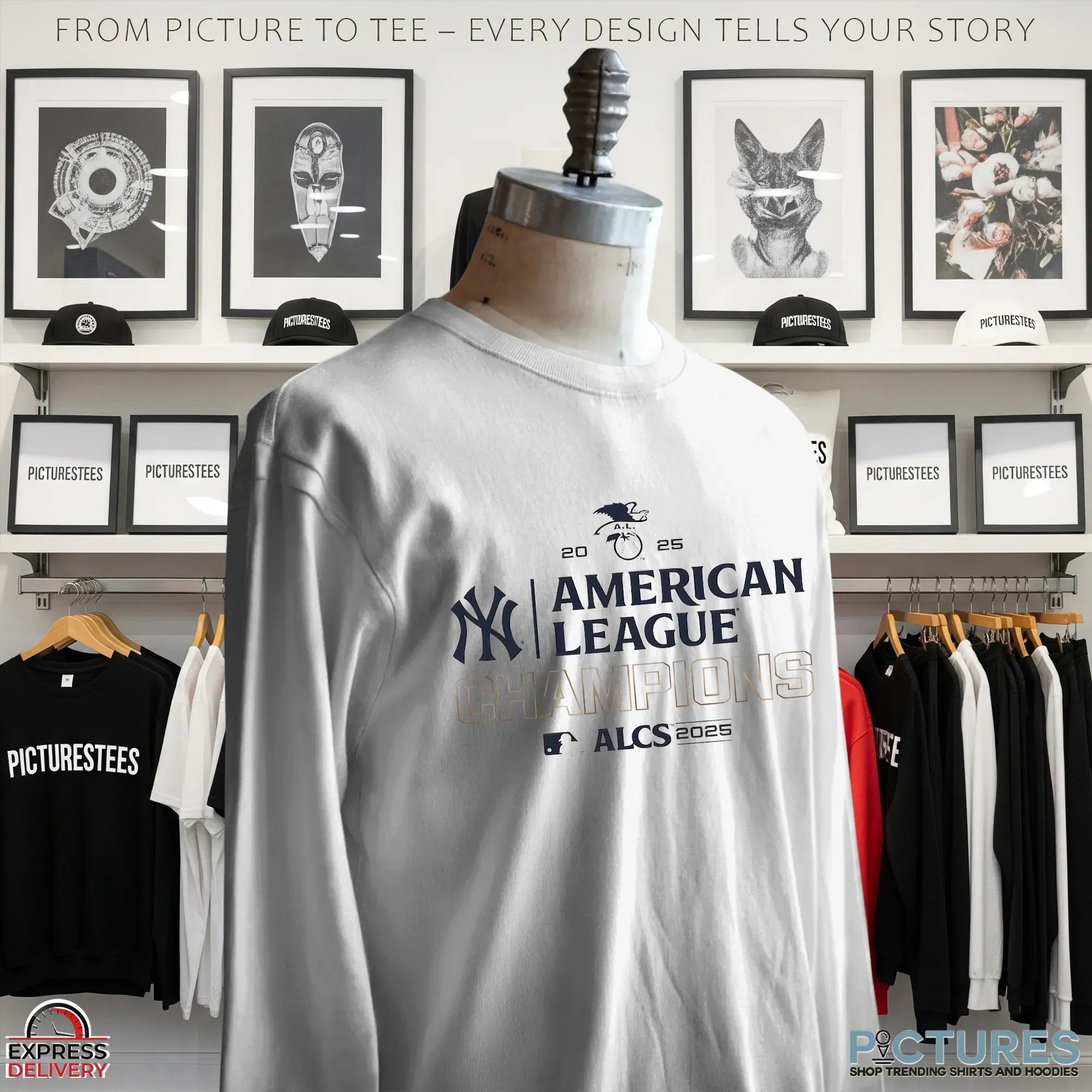 New York Yankees 2025 ALCS Champions Locker Room T Shirt