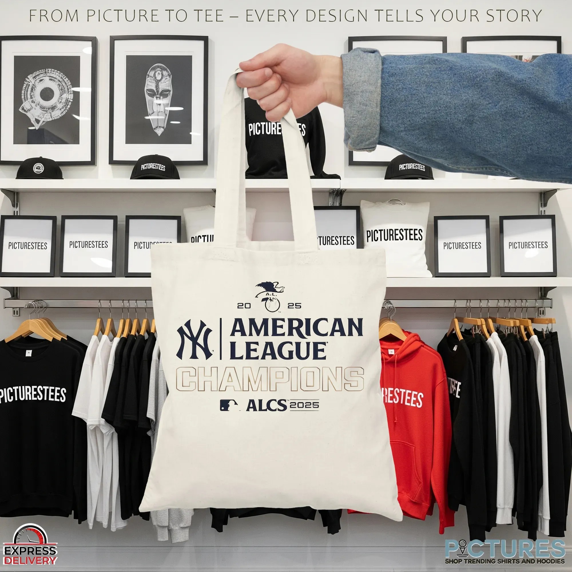 New York Yankees 2025 ALCS Champions Locker Room T Shirt