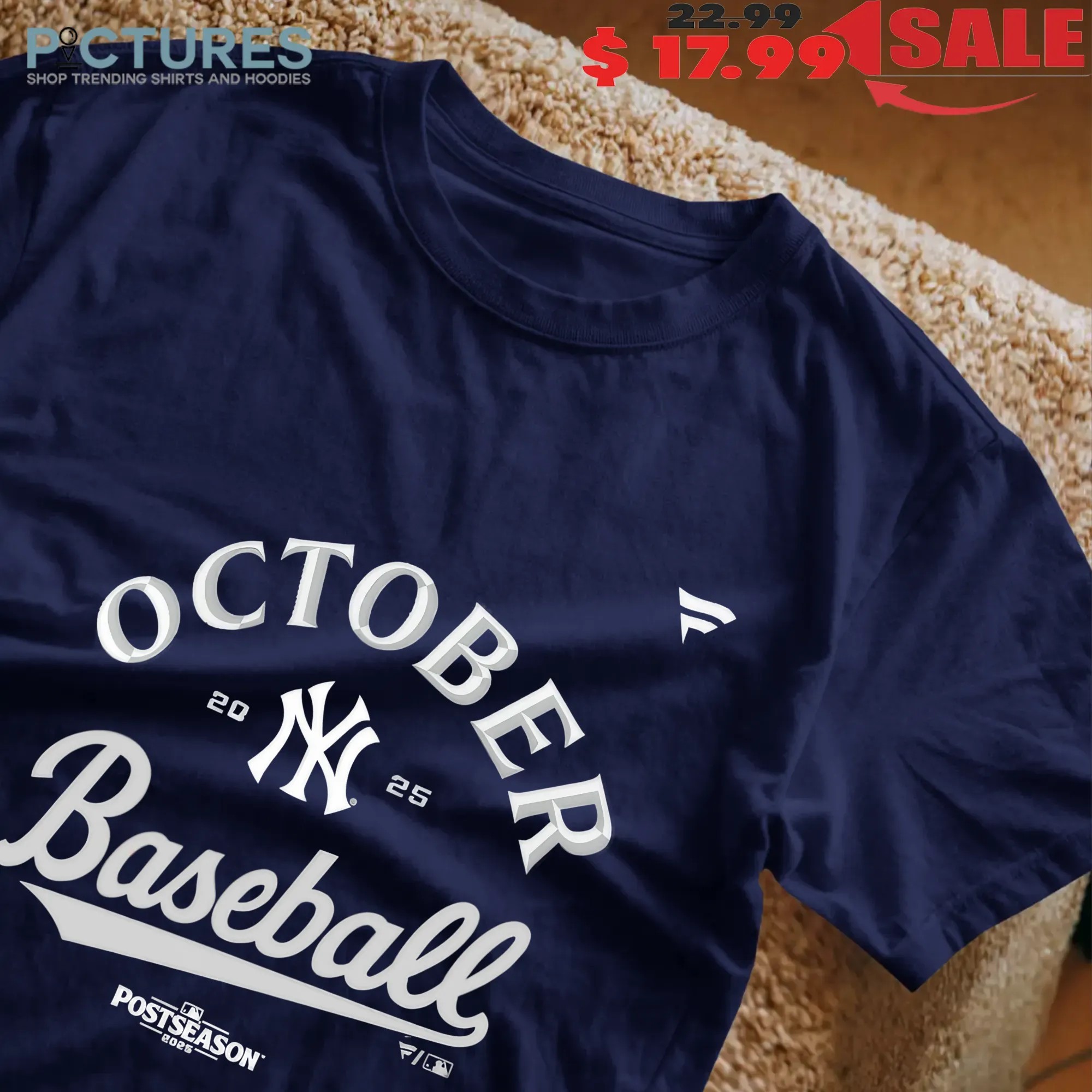 New York Yankees October Baseball 2025 MLB Postseason T Shirt