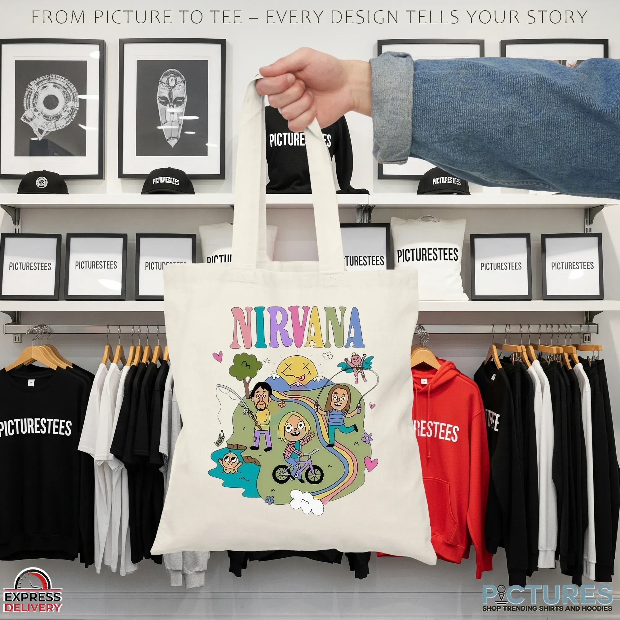 Nirvana Colorful Themed Childlike T Shirt