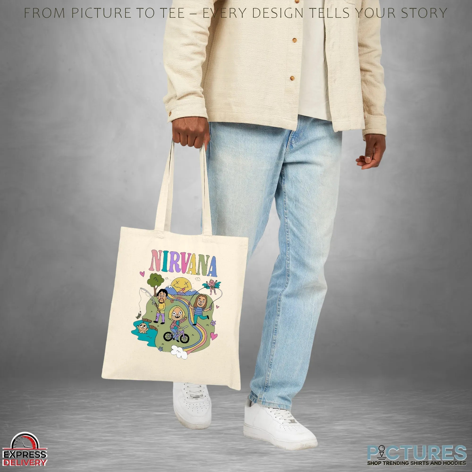 Nirvana Colorful Themed Childlike T Shirt