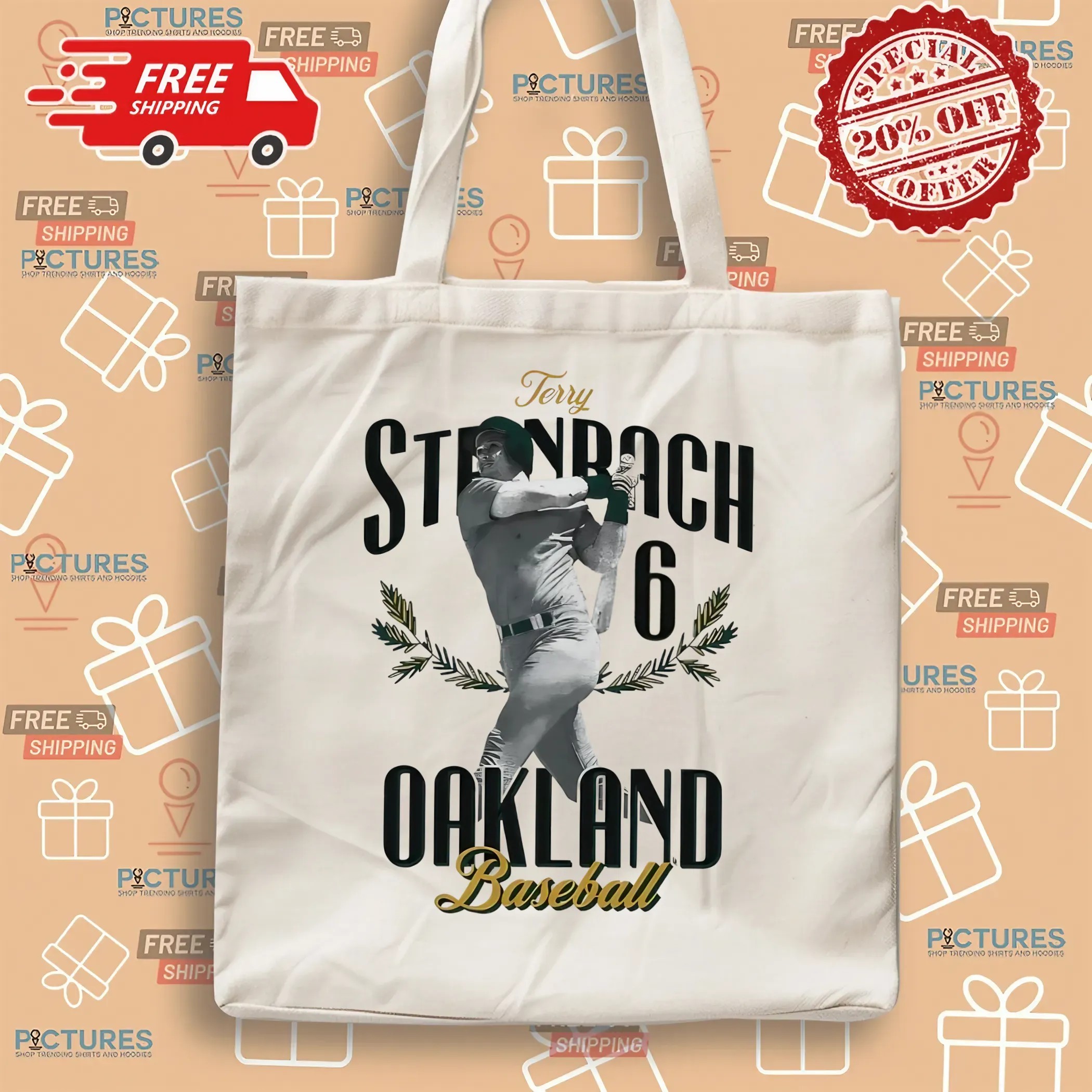 Oakland Baseball Terry Steinbach 6 Player Name And Number Graphic T Shirt
