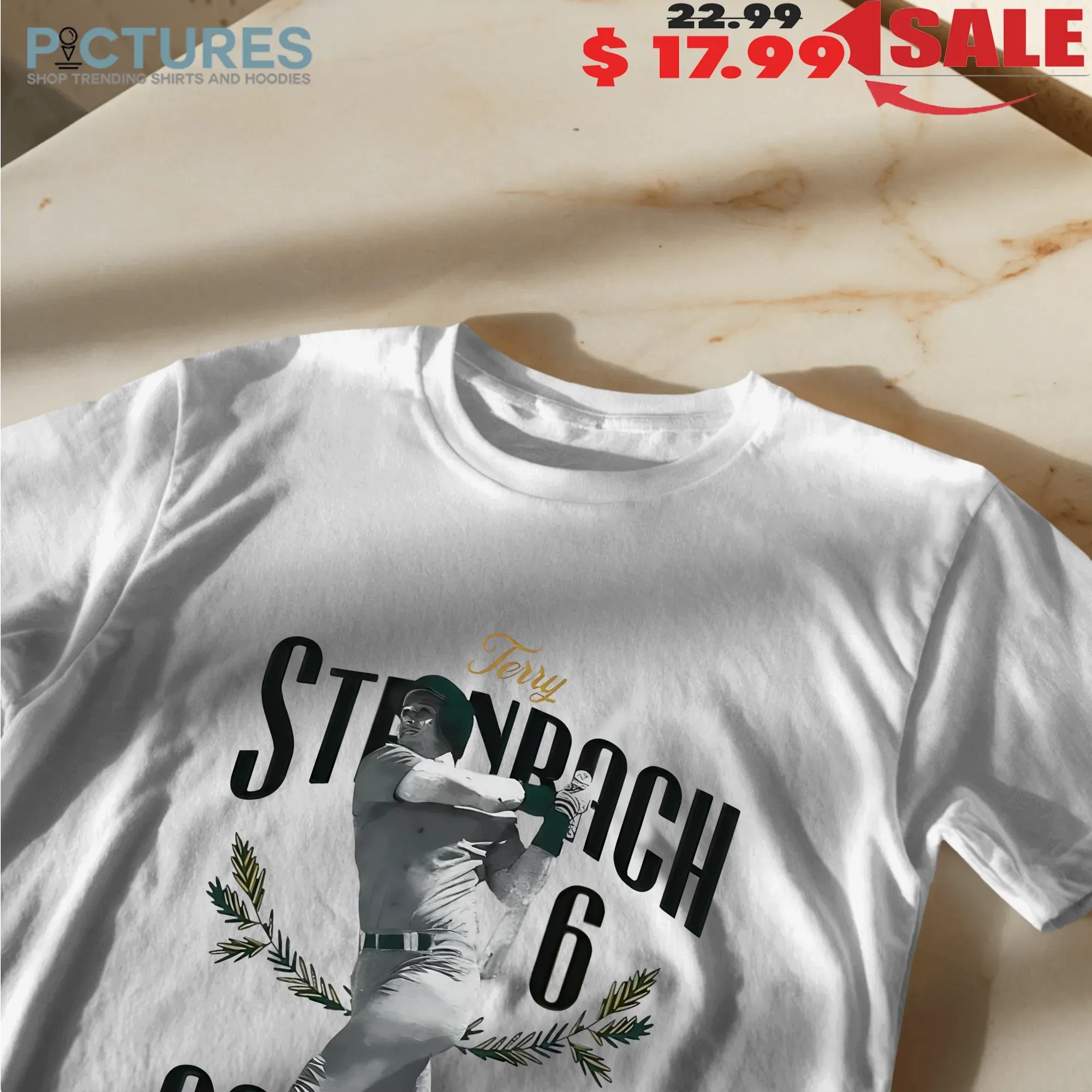 Oakland Baseball Terry Steinbach 6 Player Name And Number Graphic T Shirt