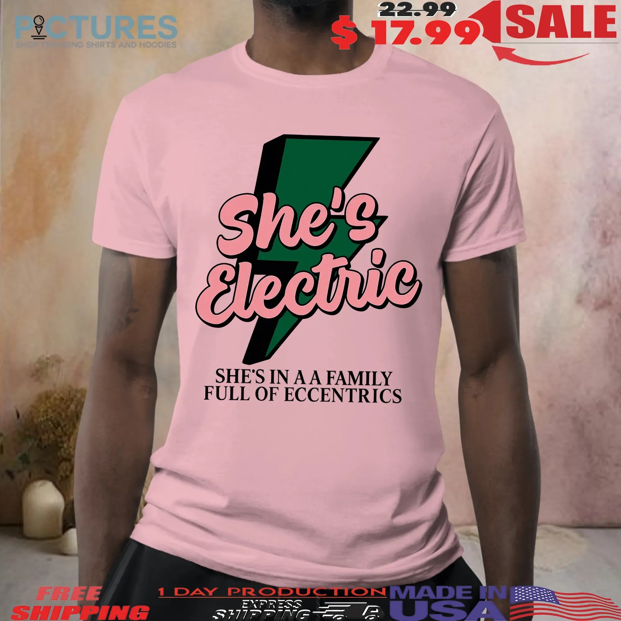 Oasis Band She’s Electric She’s In A Family Full Of Eccentrics T Shirt Oasis Band She’s Electric She’s In A Family Full Of Eccentrics T Shirt