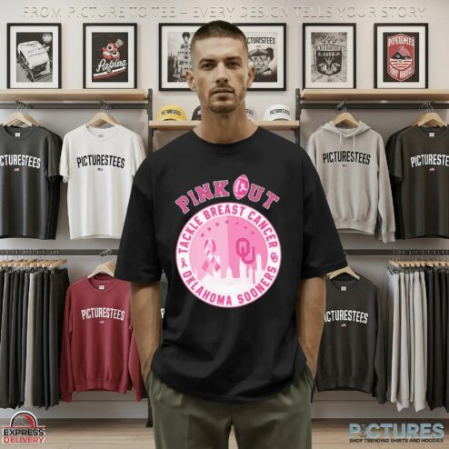 Oklahoma Sooners Pink Out Tackle Breast Cancer Awareness T Shirt