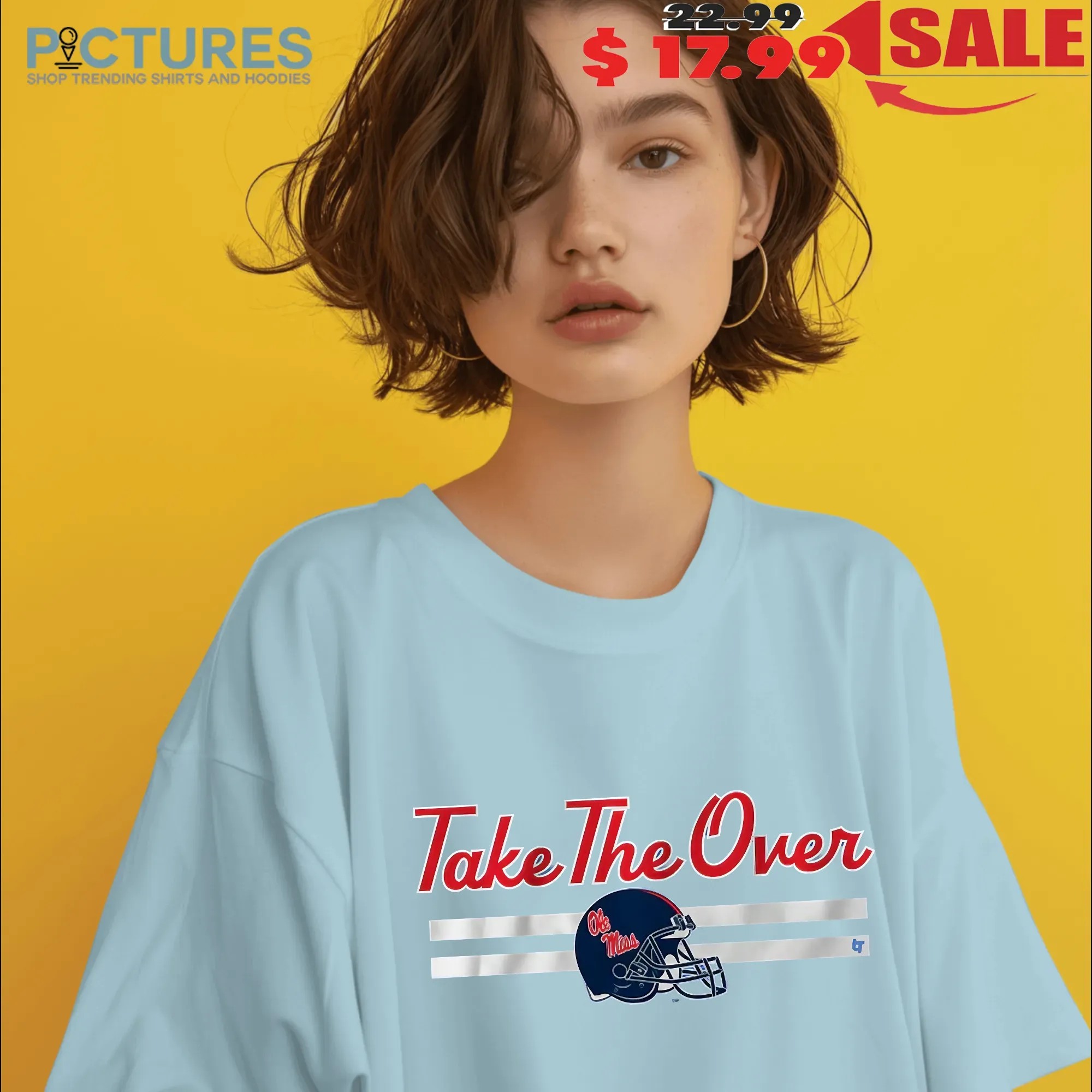 Ole Miss Rebels Football Take The Over Helmet Graphic T Shirt