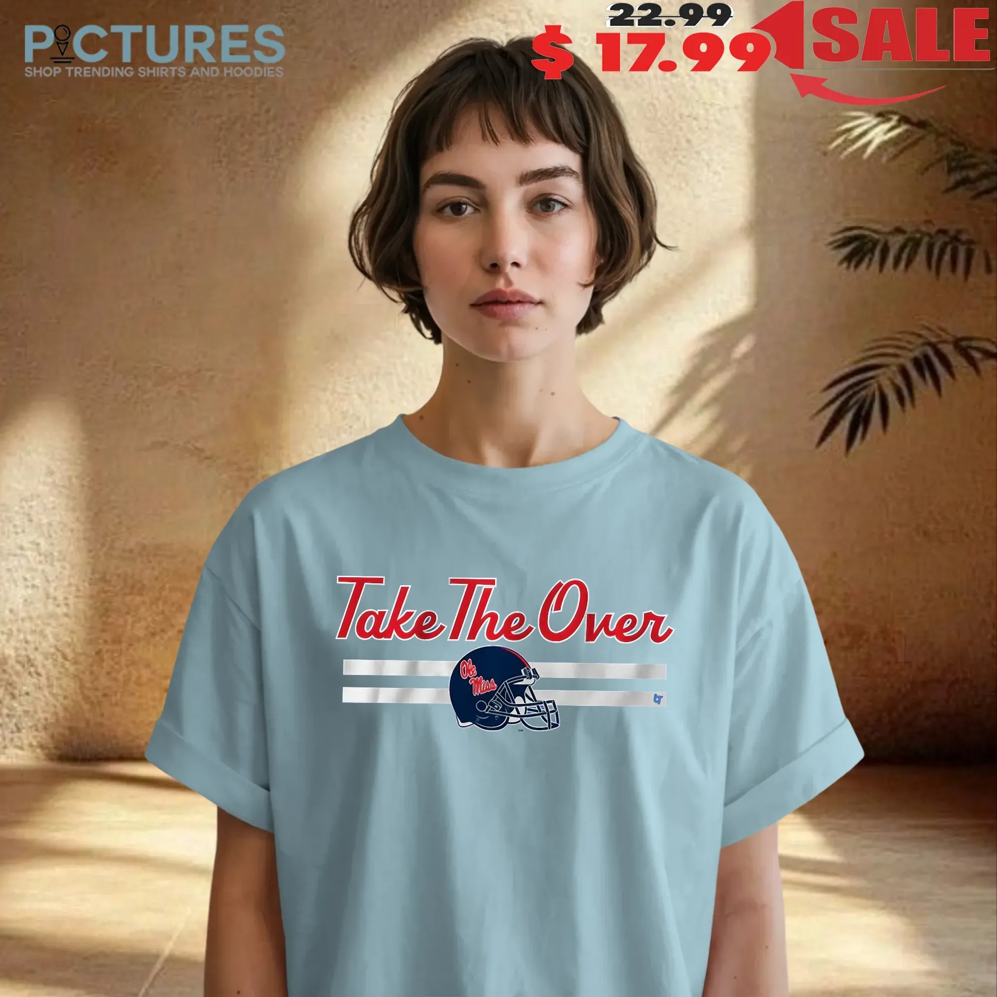Ole Miss Rebels Football Take The Over Helmet Graphic T Shirt