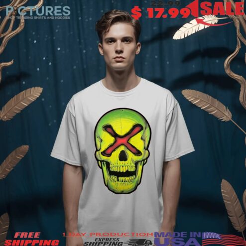 Orange Madrox The Great Skull Green Skull Halloween T Shirt