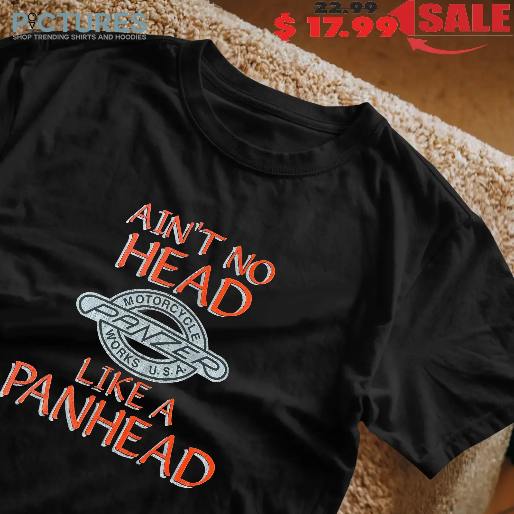 Panzer Motorcycles Ain’t No Head Like A Panhead Retro T Shirt