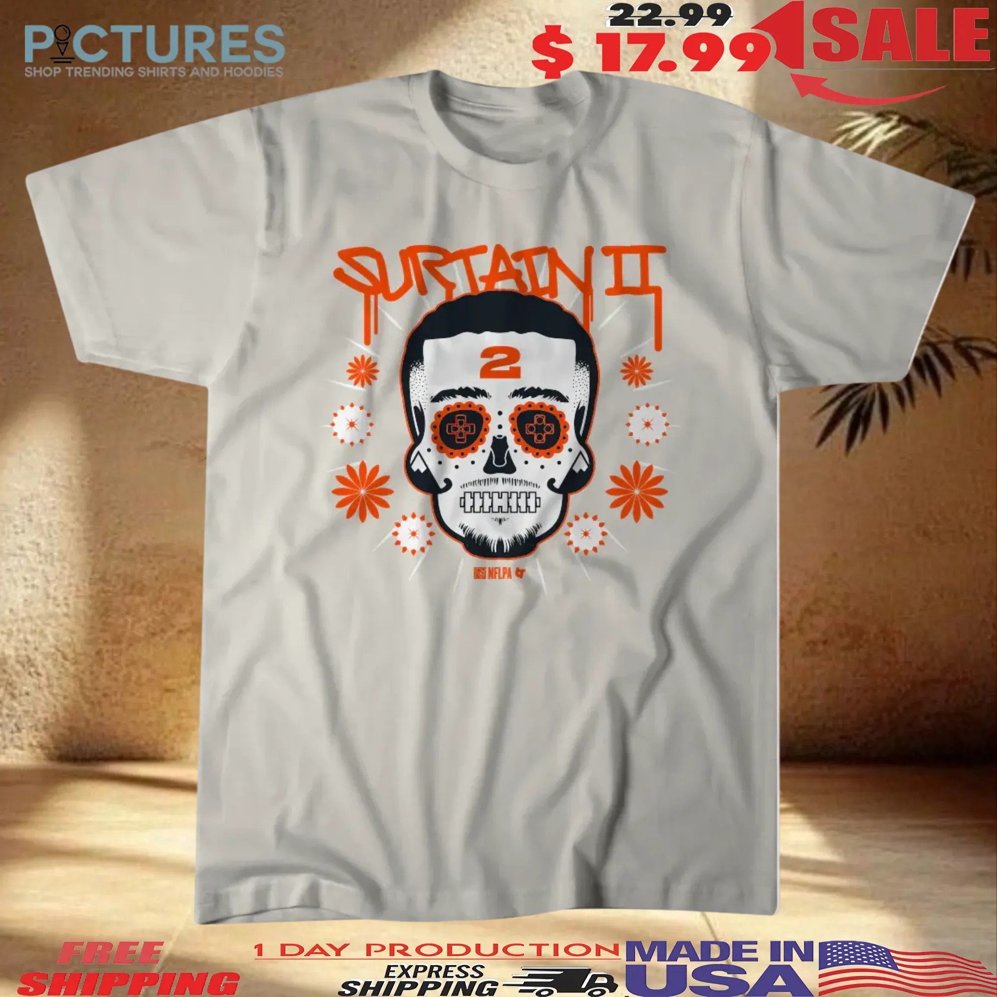 Patrick Surtain Ii Denver Broncos Football Sugar Skull Remix Halloween T Shirt
