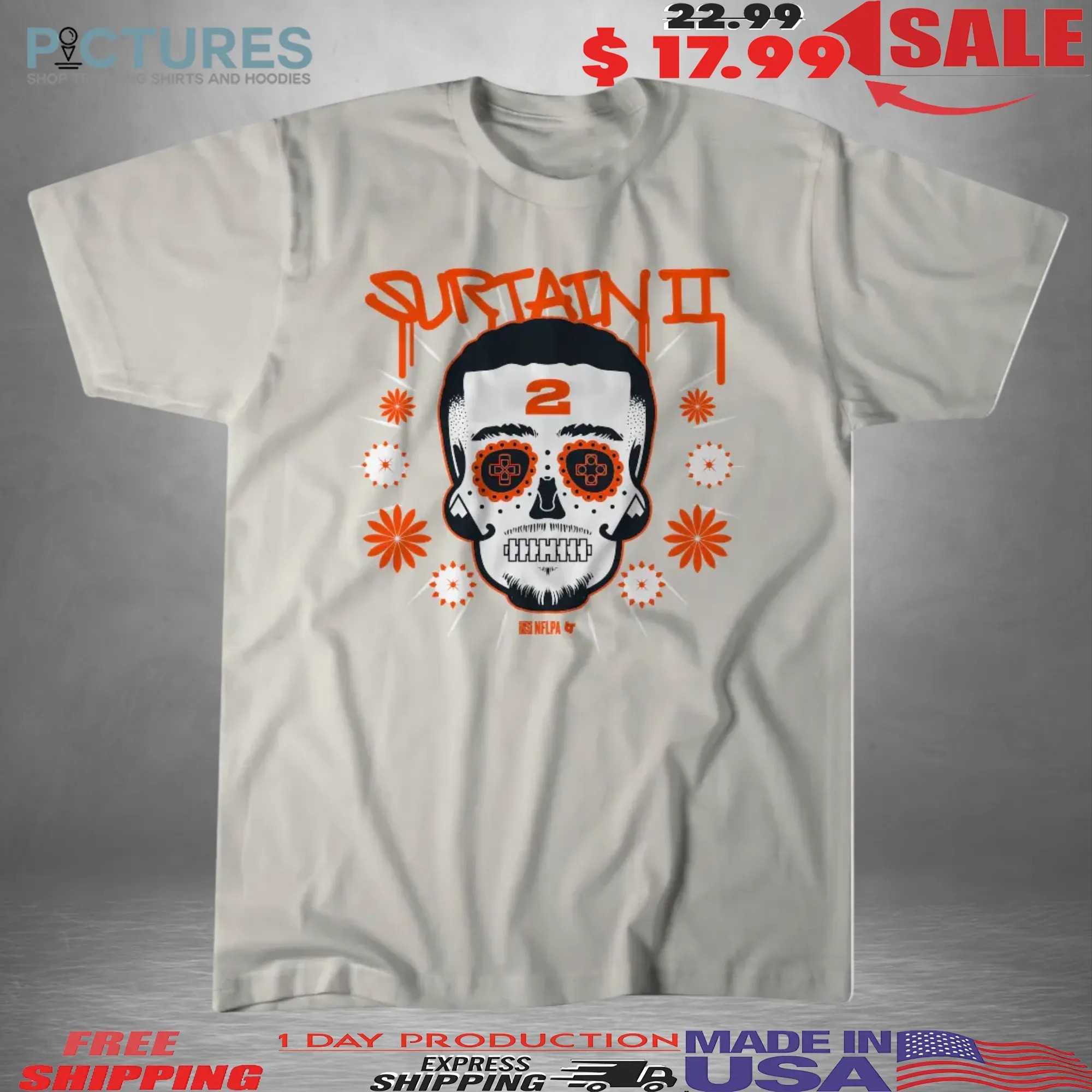 Patrick Surtain Ii Denver Broncos Football Sugar Skull Remix Halloween T Shirt