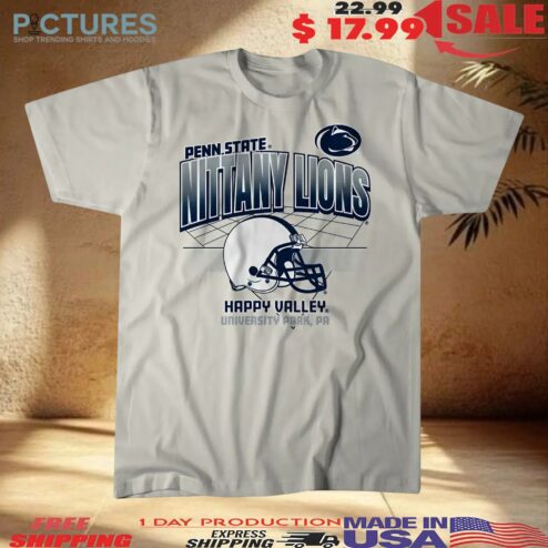 Penn State Football Happy Valley University Park PA Helmet Grid Vintage T Shirt