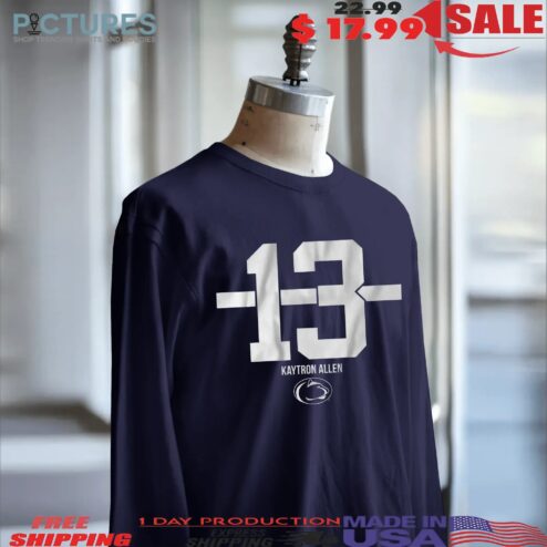 Penn State Nittany Lions Football Kaytron Allen 13 Stripe T Shirt