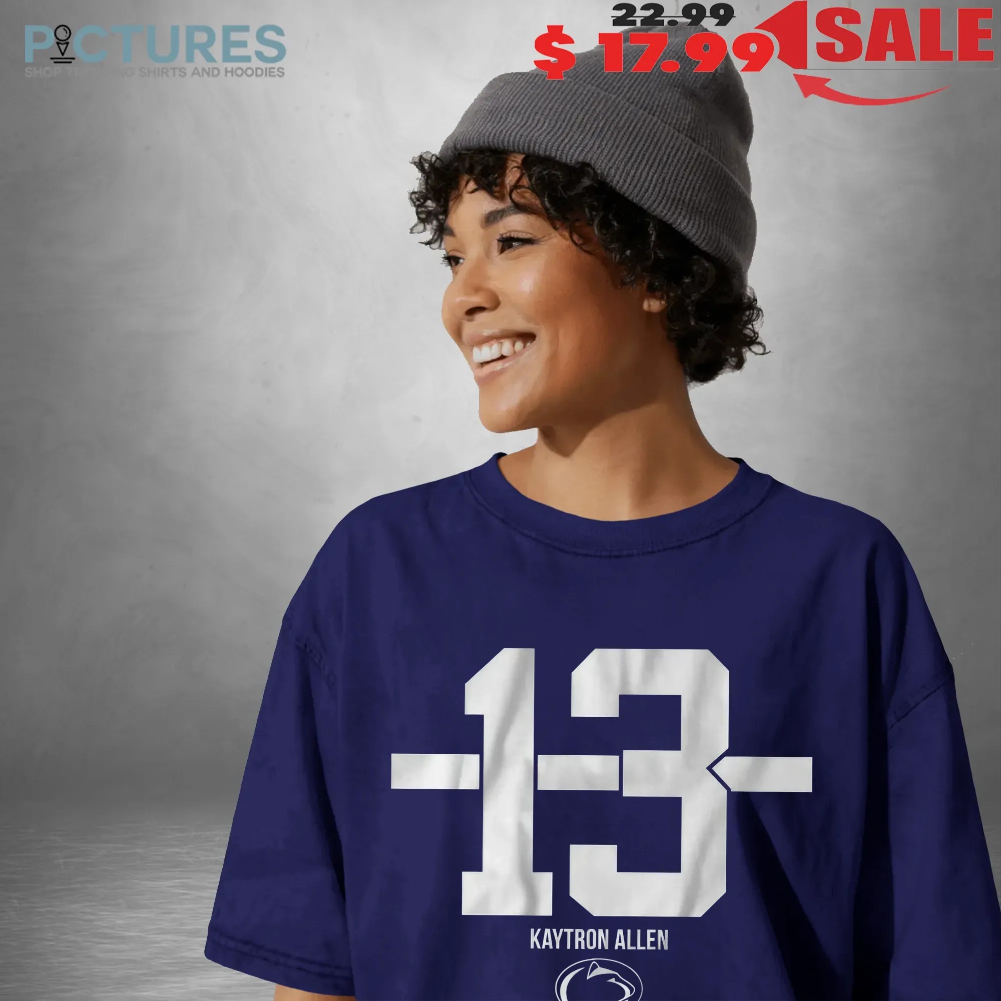 Penn State Nittany Lions Football Kaytron Allen 13 Stripe T Shirt