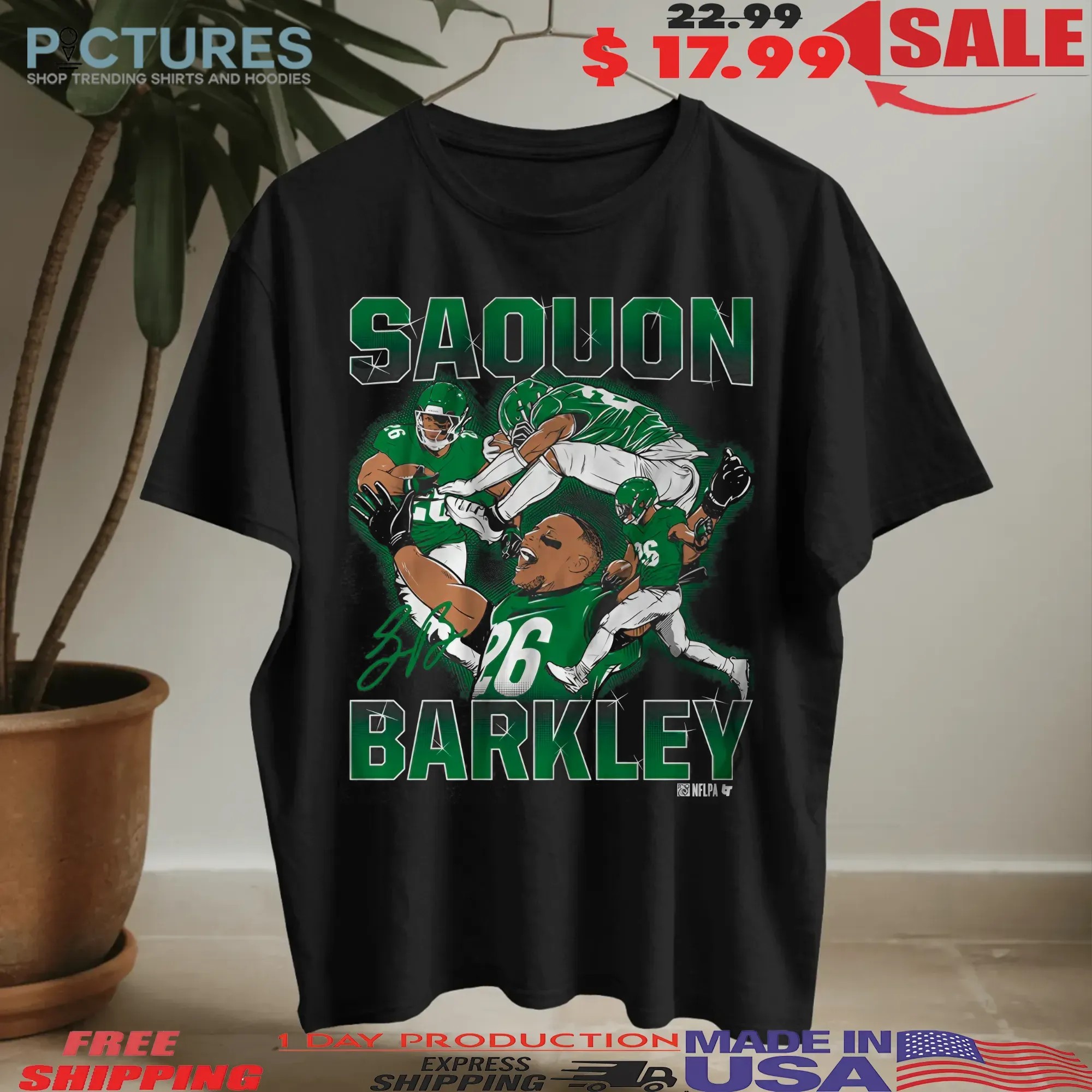 Philadelphia Eagles Saquon Barkley Masterpiece Bootleg Rap T Shirt