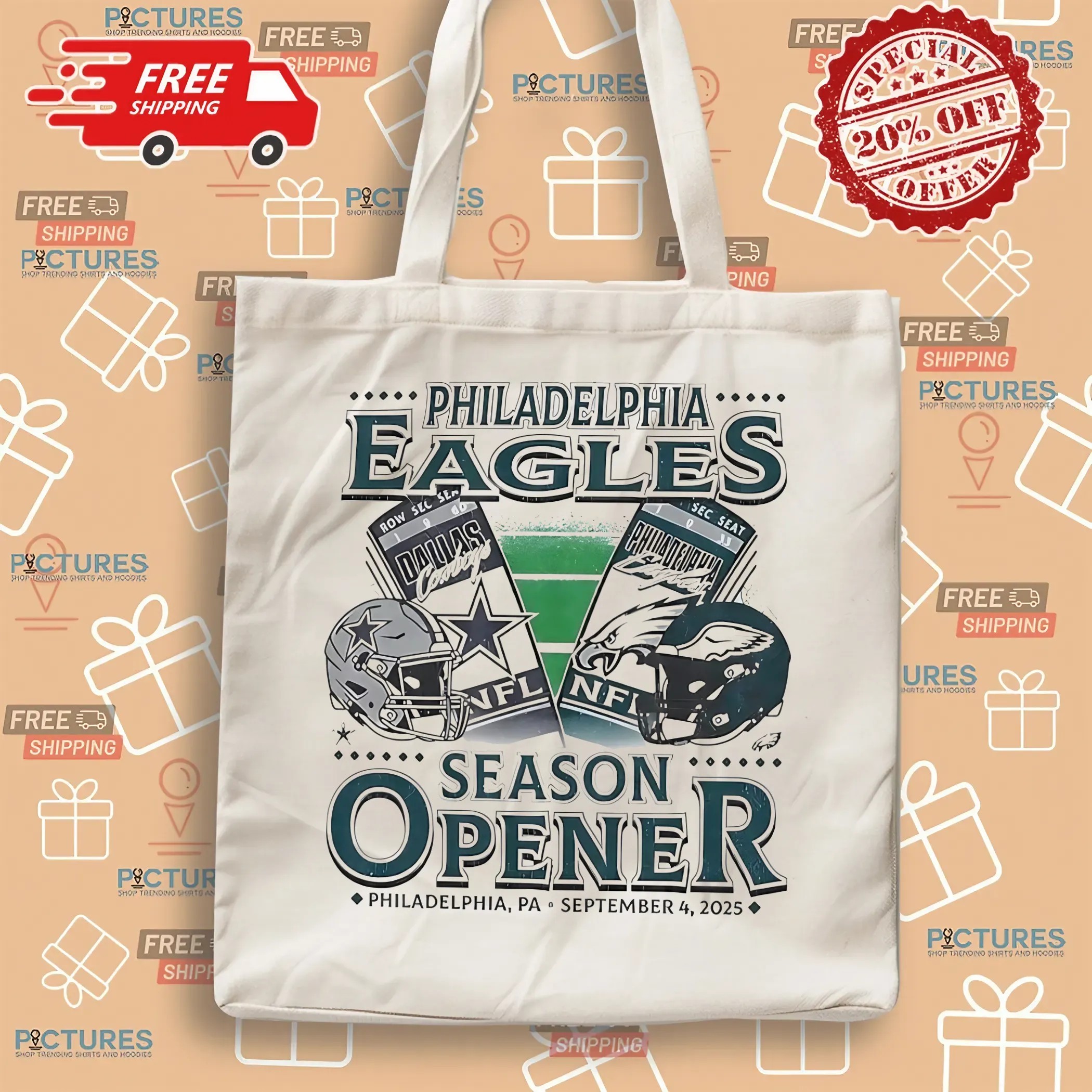 Philadelphia Eagles Vs Dallas Cowboys September 2025 Home Season Opener Helmet T Shirt