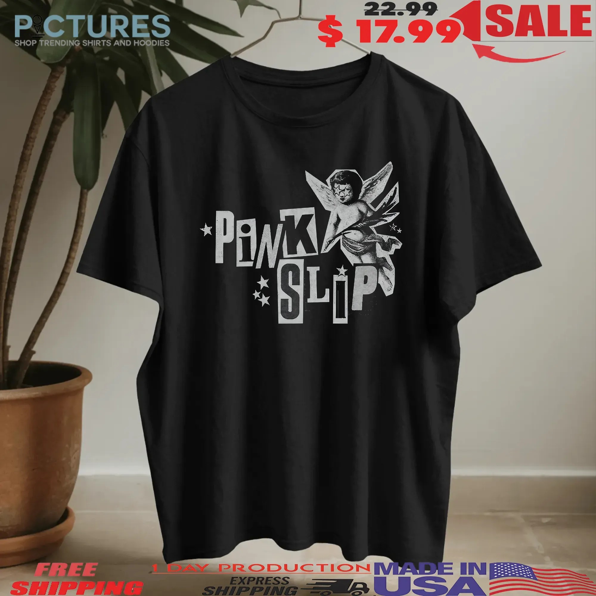 Pink Slip Freaky Friday Retro 2000s Punk Rock Band Graphic Y2K T Shirt