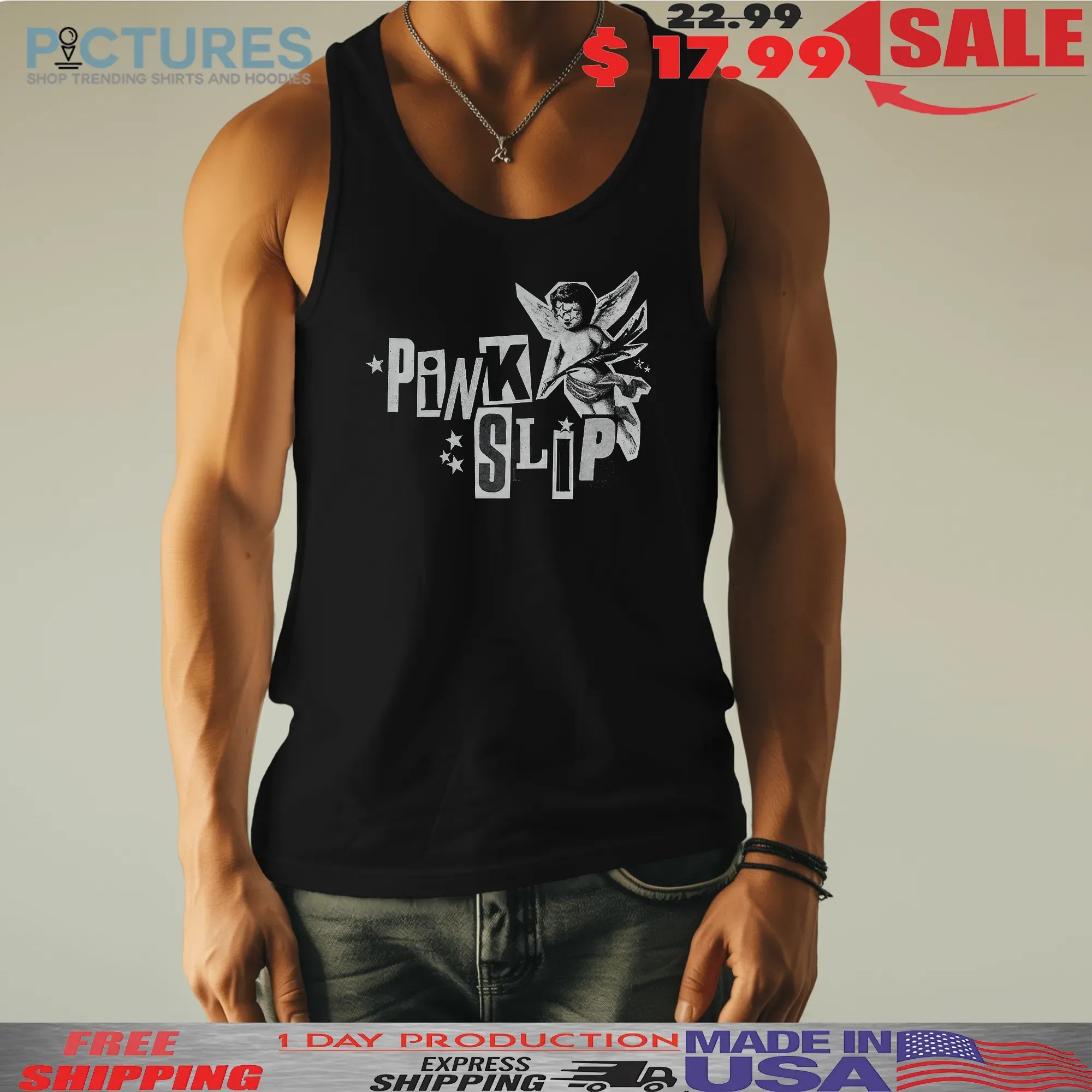 Pink Slip Freaky Friday Retro 2000s Punk Rock Band Graphic Y2K T Shirt