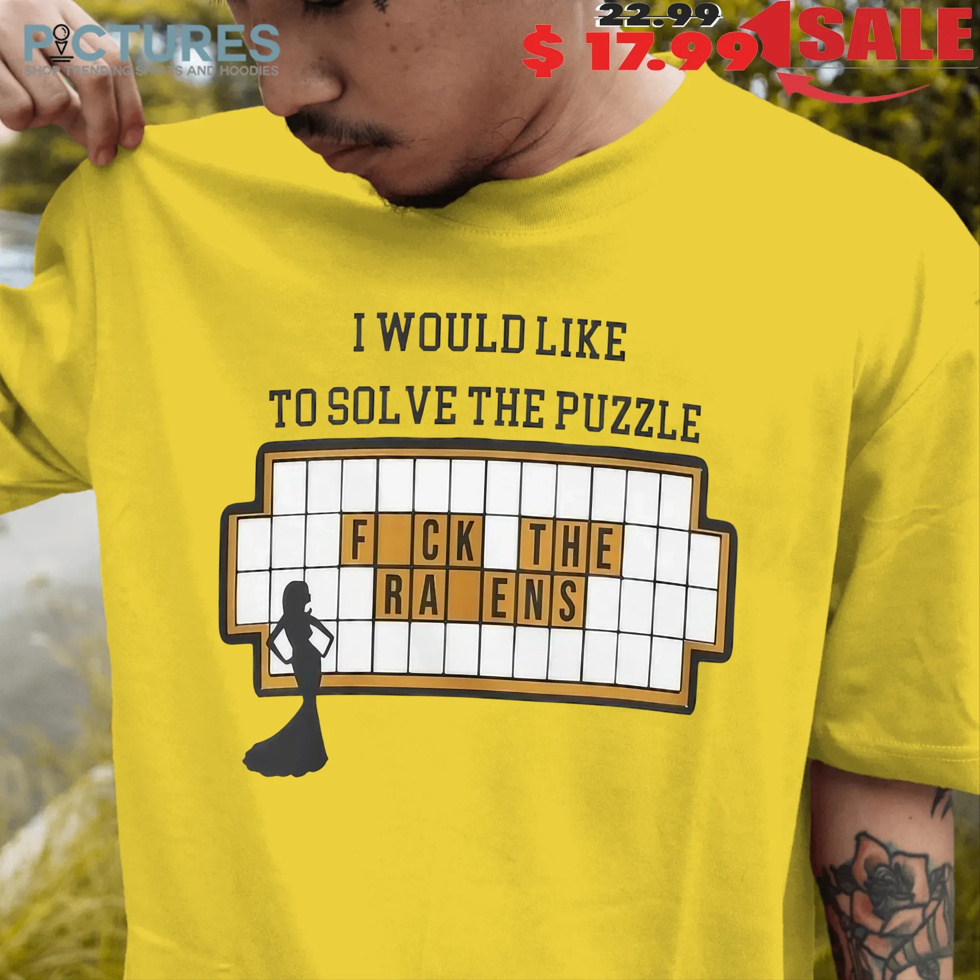 Pittsburgh Steelers Football I Would Like To Solve The Puzzle Fuck The Ravens T Shirt