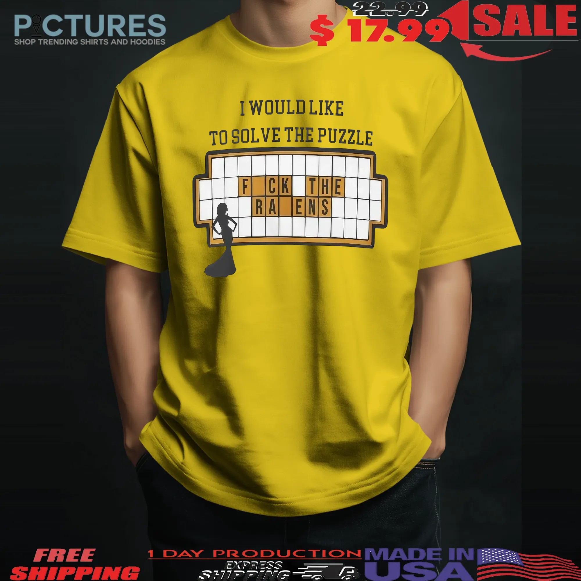 Pittsburgh Steelers Football I Would Like To Solve The Puzzle Fuck The Ravens T Shirt