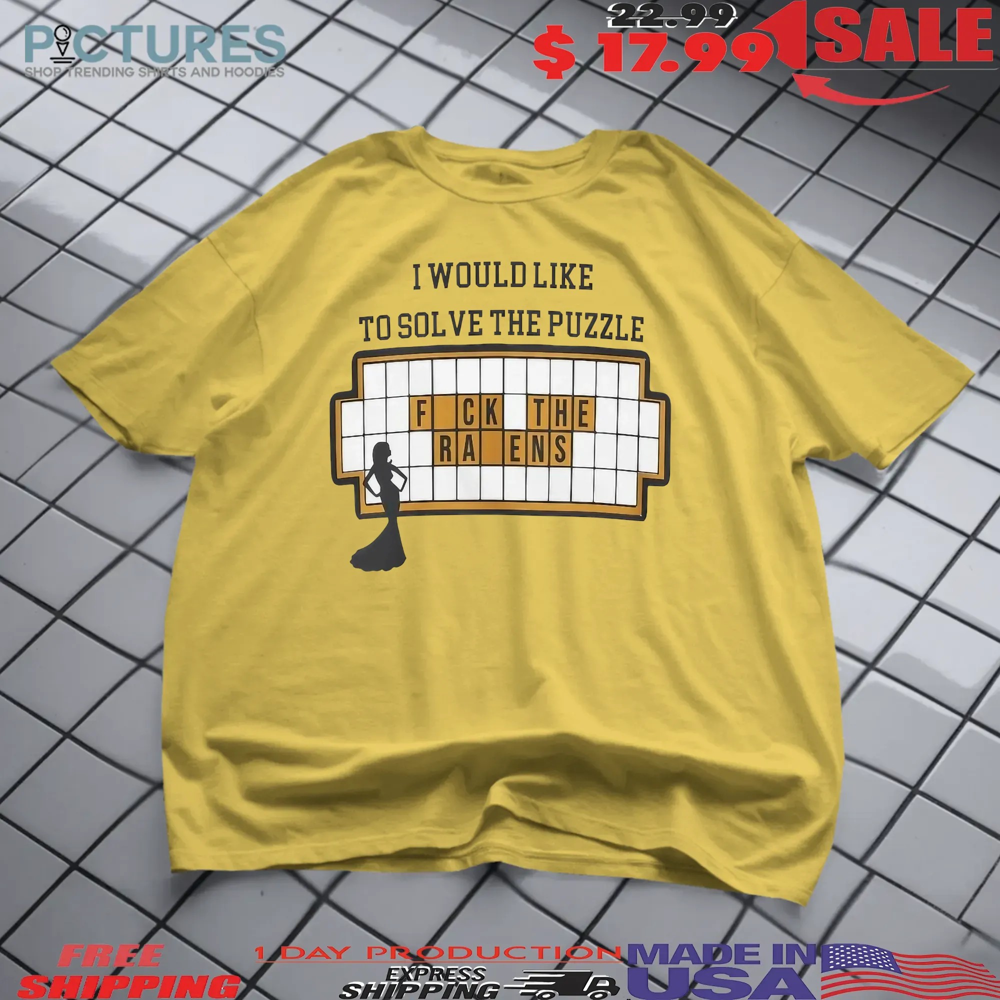 Pittsburgh Steelers Football I Would Like To Solve The Puzzle Fuck The Ravens T Shirt
