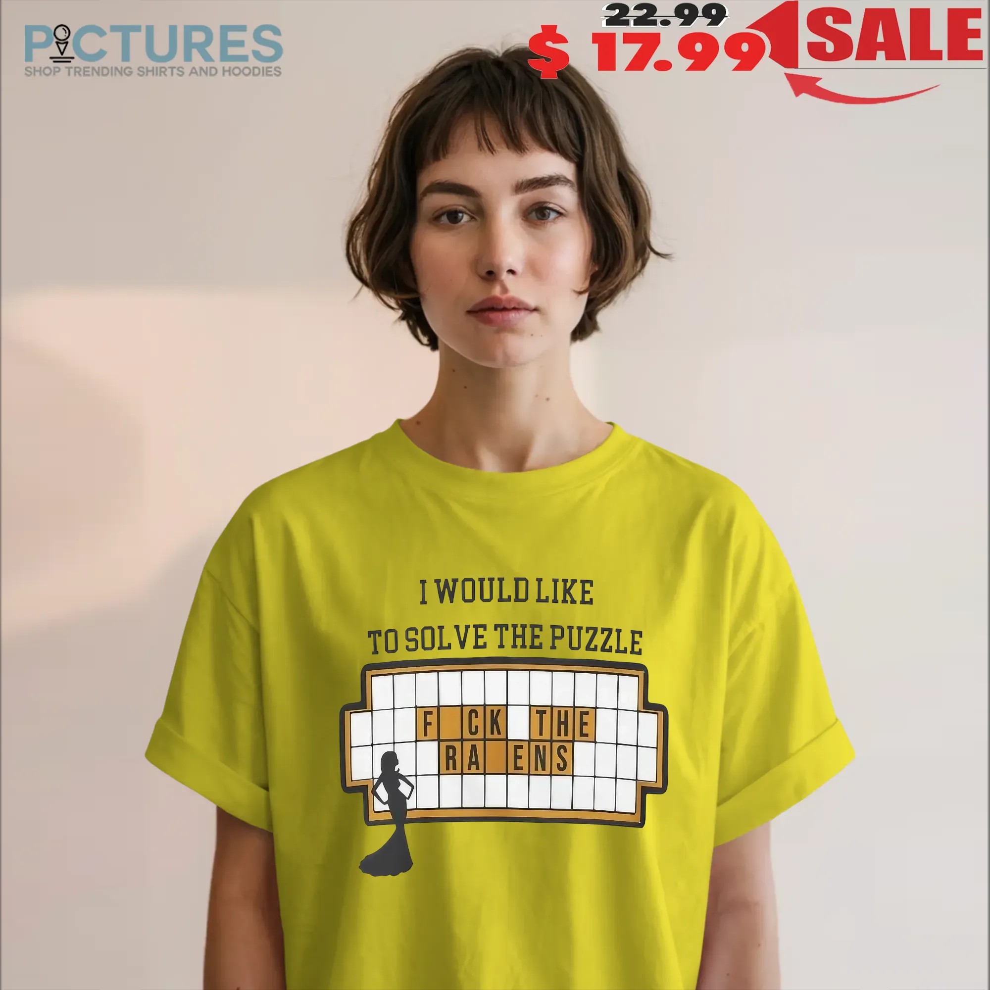 Pittsburgh Steelers Football I Would Like To Solve The Puzzle Fuck The Ravens T Shirt