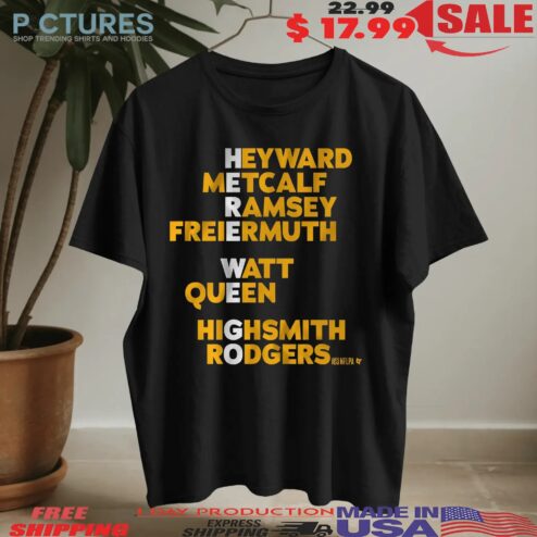 Pittsburgh Steelers Here We Go Player Names T Shirt