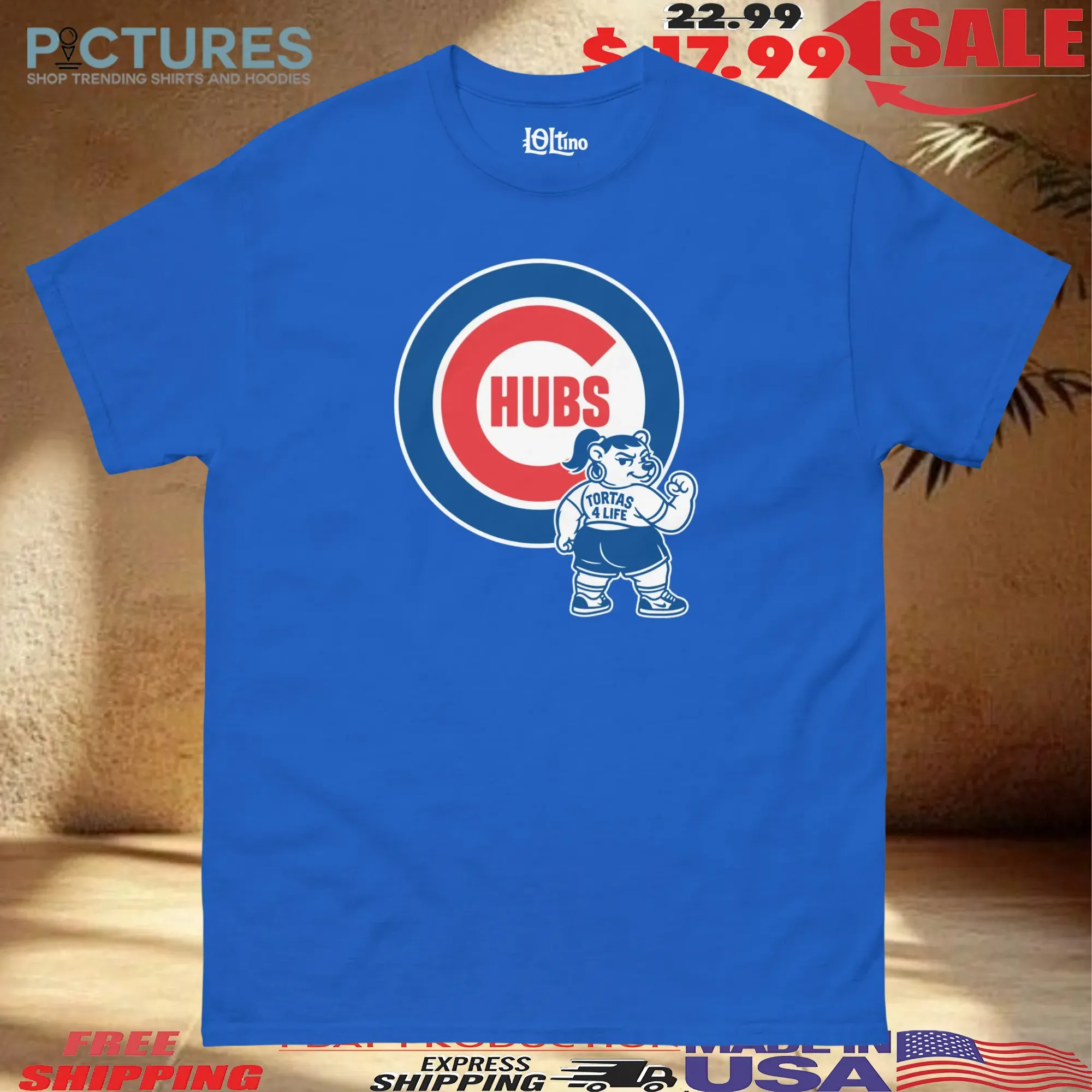 Pounders Hubs Chicago Tortas 4 Life Baseball T Shirt