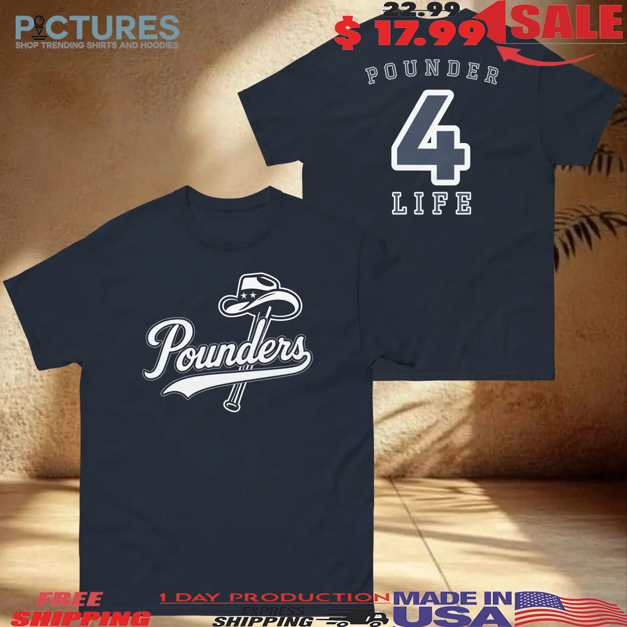 Pounders 4 Life Tejas Baseball T Shirt