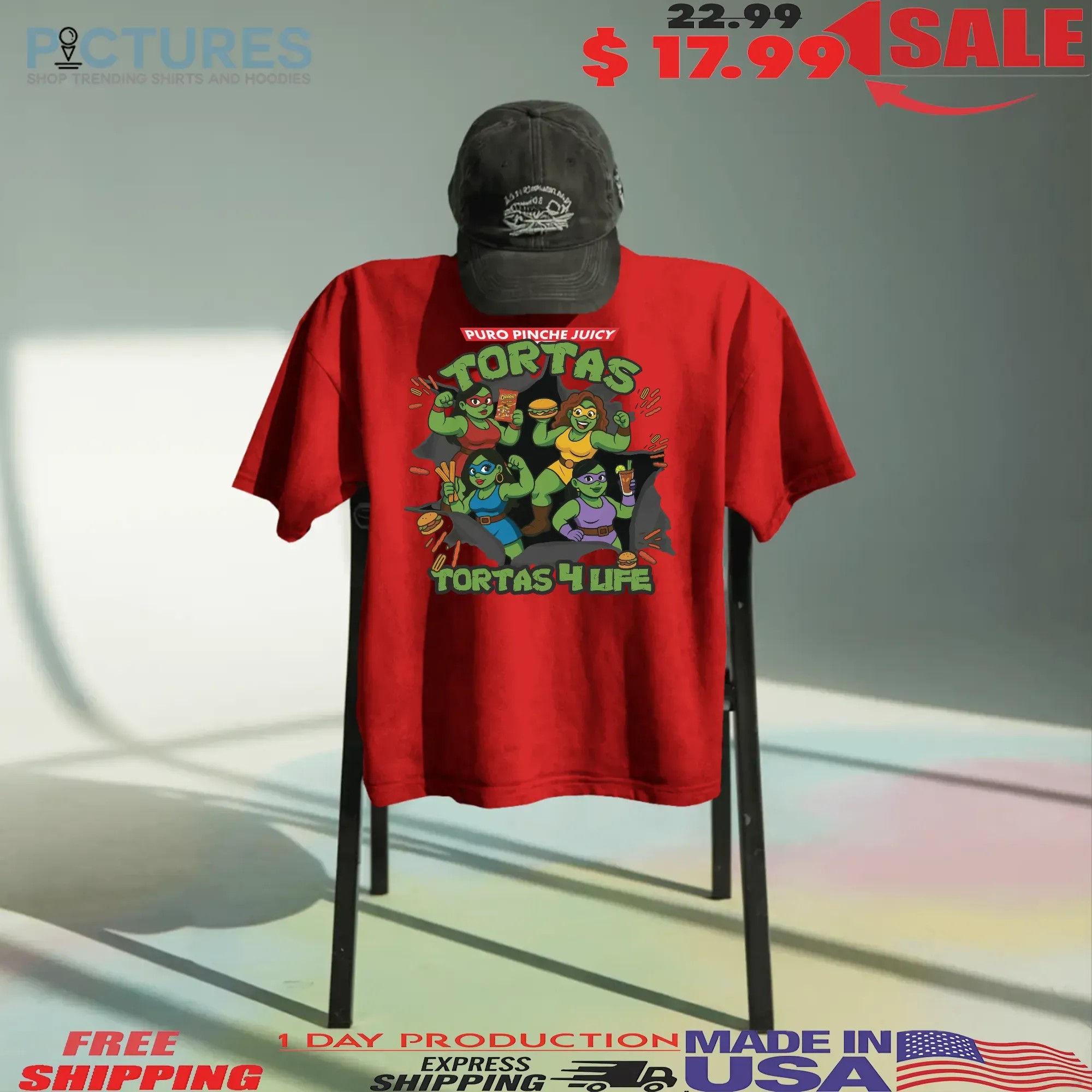 Puro Pinche Juicy Tortas 4Life Latinos Superheros T Shirt