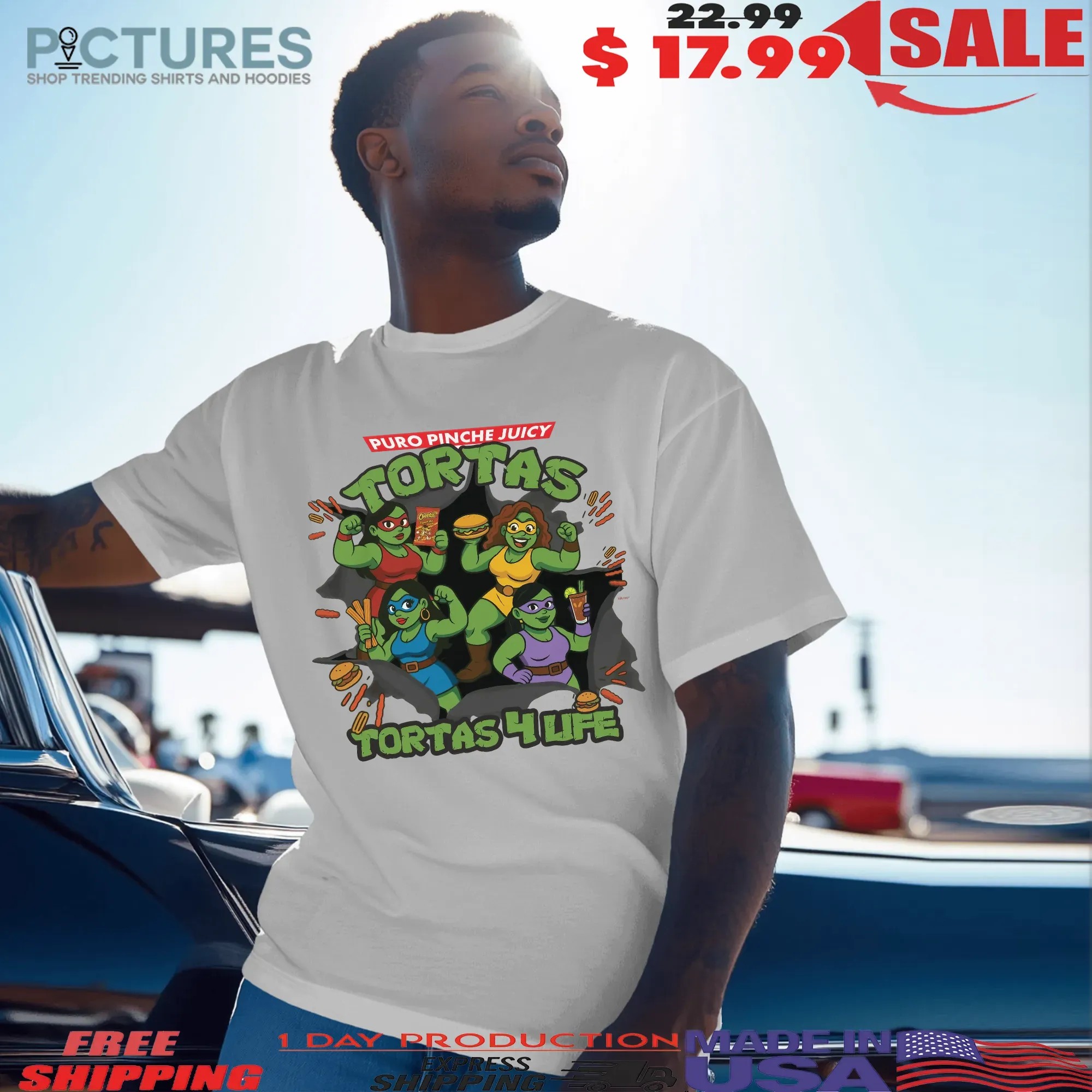 Puro Pinche Juicy Tortas 4Life Latinos T Shirt