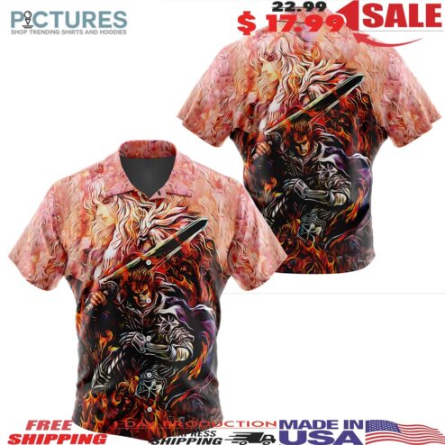 Quest of Guts Berserk Button Up Hawaiian Shirt