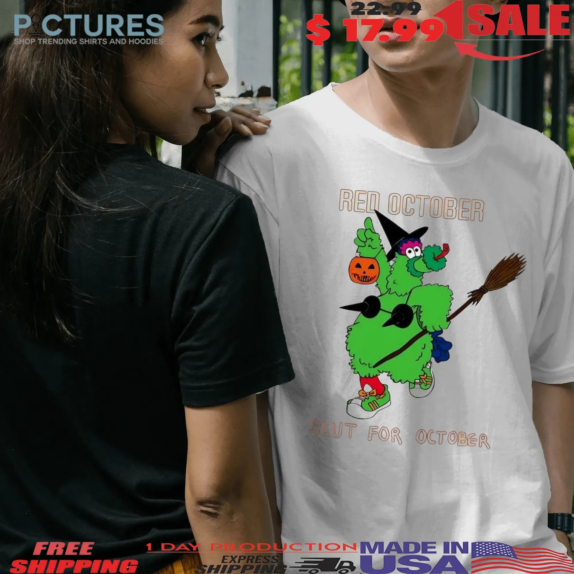 Red October Slut For October Philadelphia Phillies Phillie Phanatic Mascot Halloween T Shirt Red October Slut For October Philadelphia Phillies Phillie Phanatic Mascot Halloween T Shirt