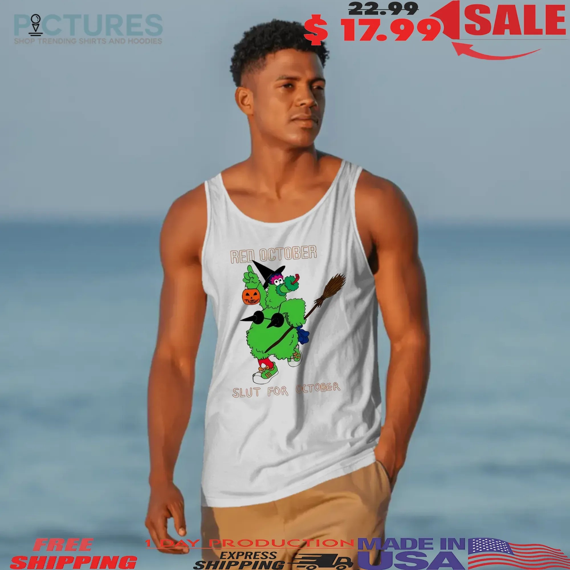 Red October Slut For October Philadelphia Phillies Phillie Phanatic Mascot Halloween T Shirt Red October Slut For October Philadelphia Phillies Phillie Phanatic Mascot Halloween T Shirt