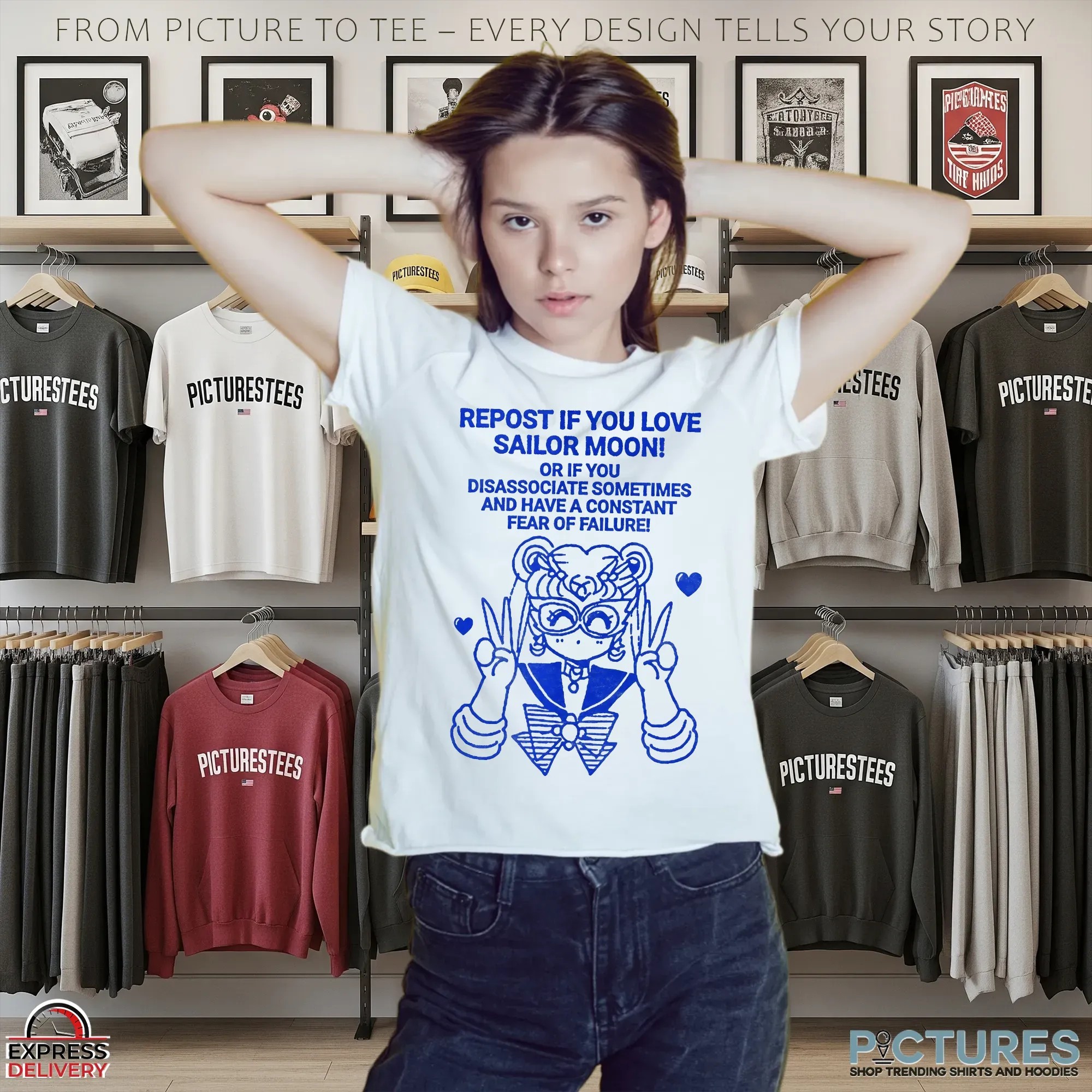 Repost If You Love Sailor Moon Or If You Disassociate Sometimes And Have A Constant Fear Of Failure T Shirt