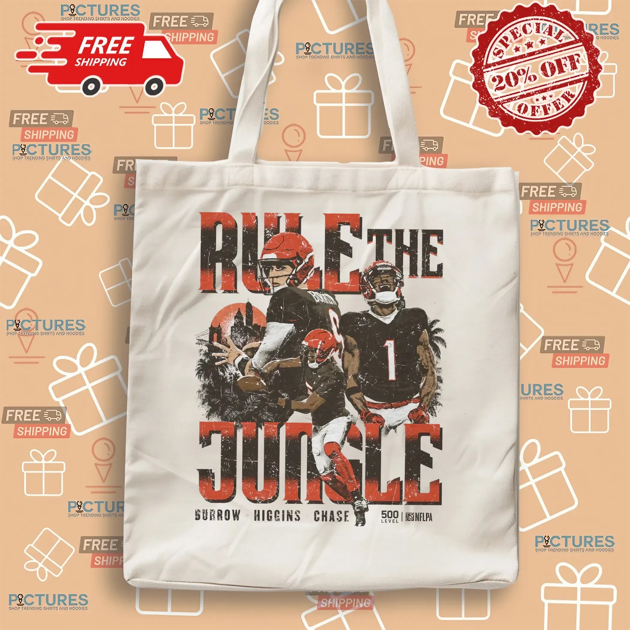 Rule The Jungle Joe Burrow Higgins Chase Cincinnati Bengals T Shirt