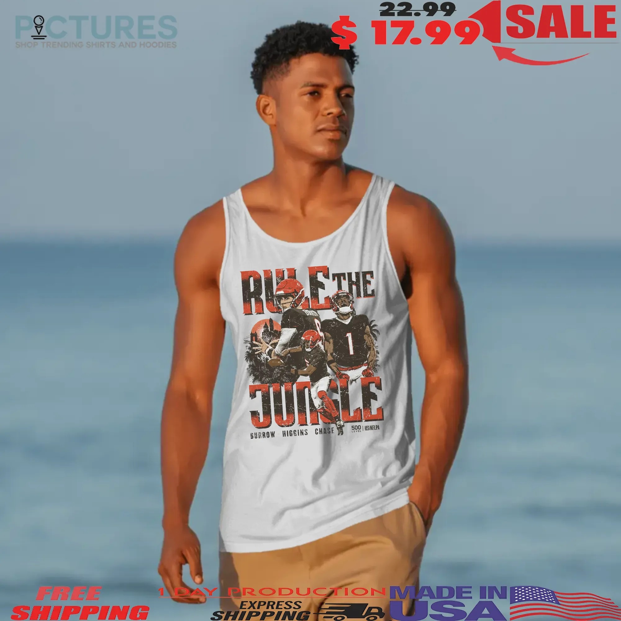 Rule The Jungle Joe Burrow Higgins Chase Cincinnati Bengals T Shirt