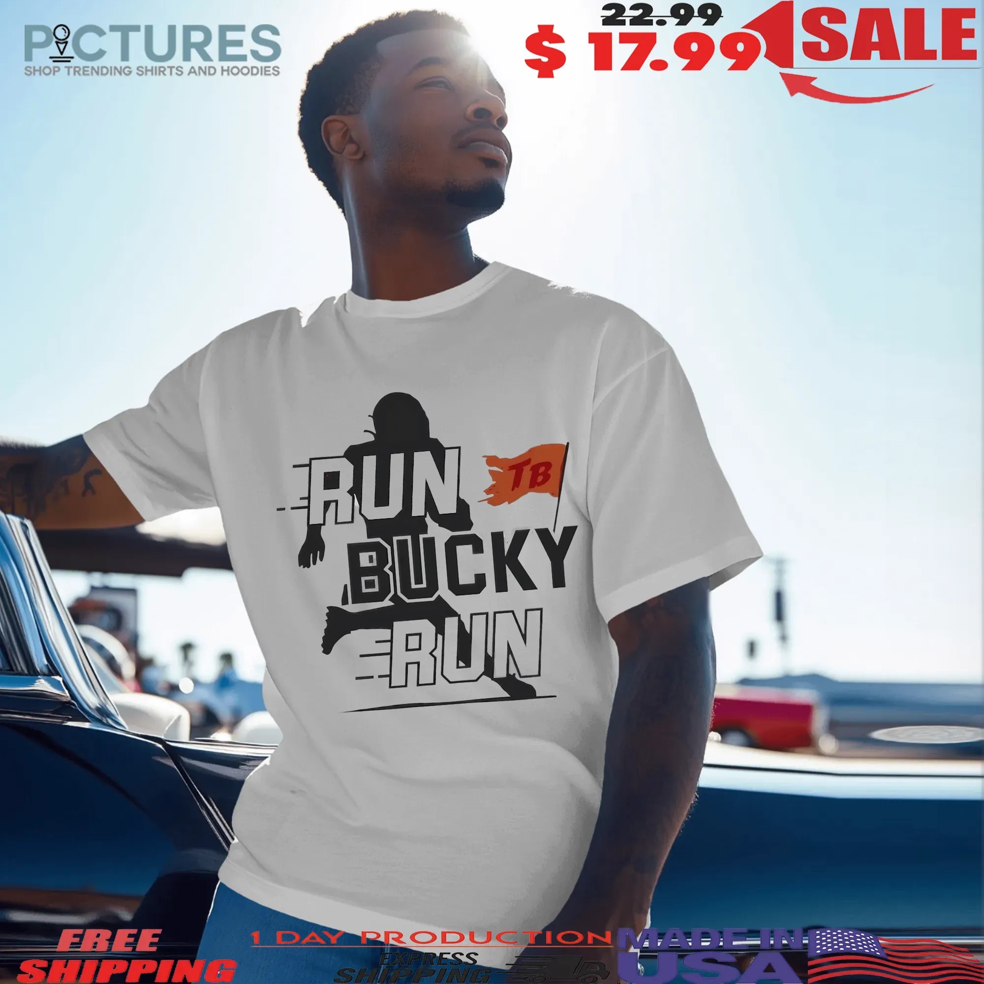 Run Bucky Run Bucky Irving Tampa Bay Buccaneers Football T Shirt