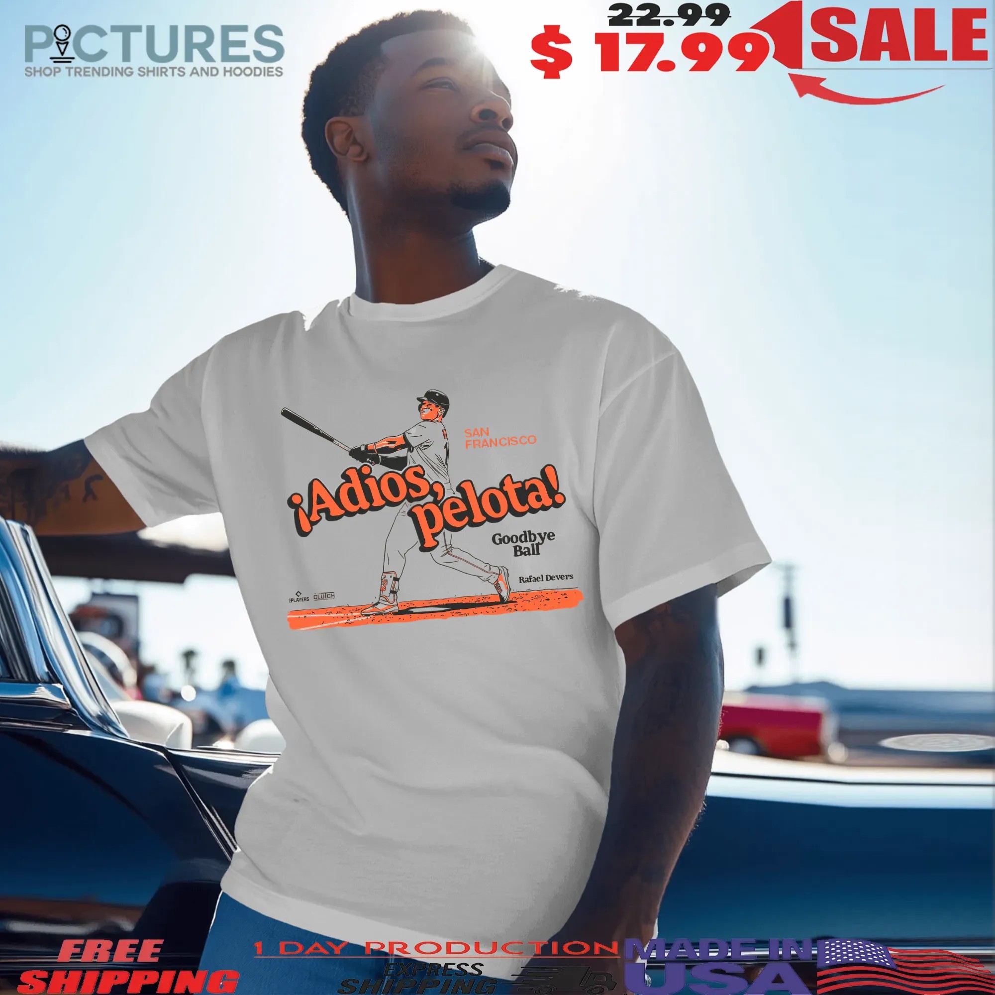 San Francisco Giants Rafael Devers Adios Pelota Goodbye Ball Graphic T Shirt