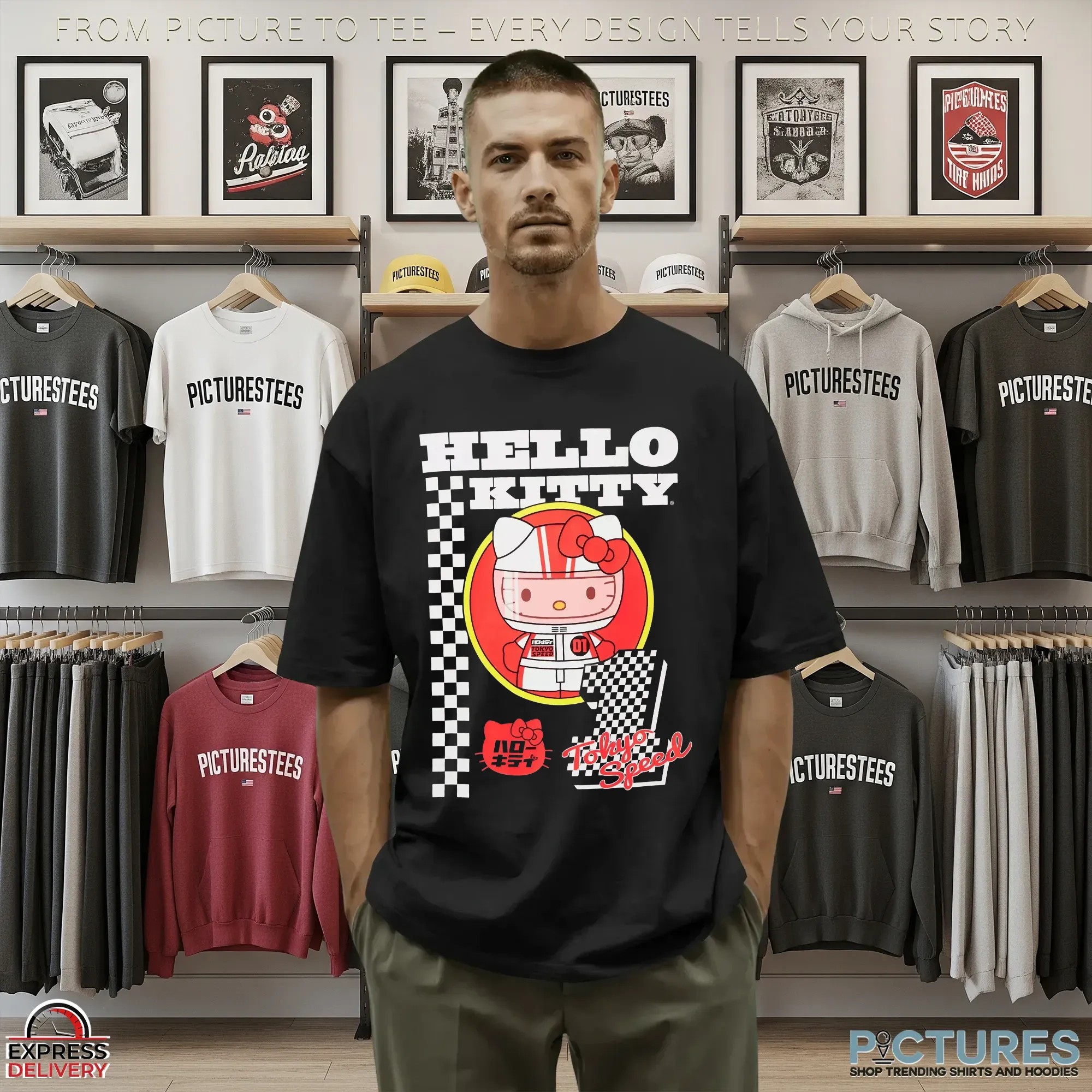 Sanrio Hello Kitty Racecar Tokyo Speed T Shirt