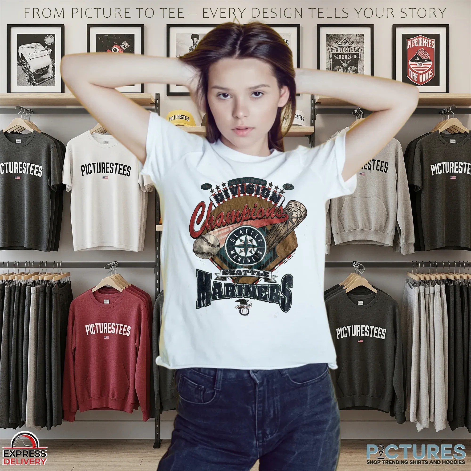 Seattle Mariners 1995 Western Division Champions T Shirt